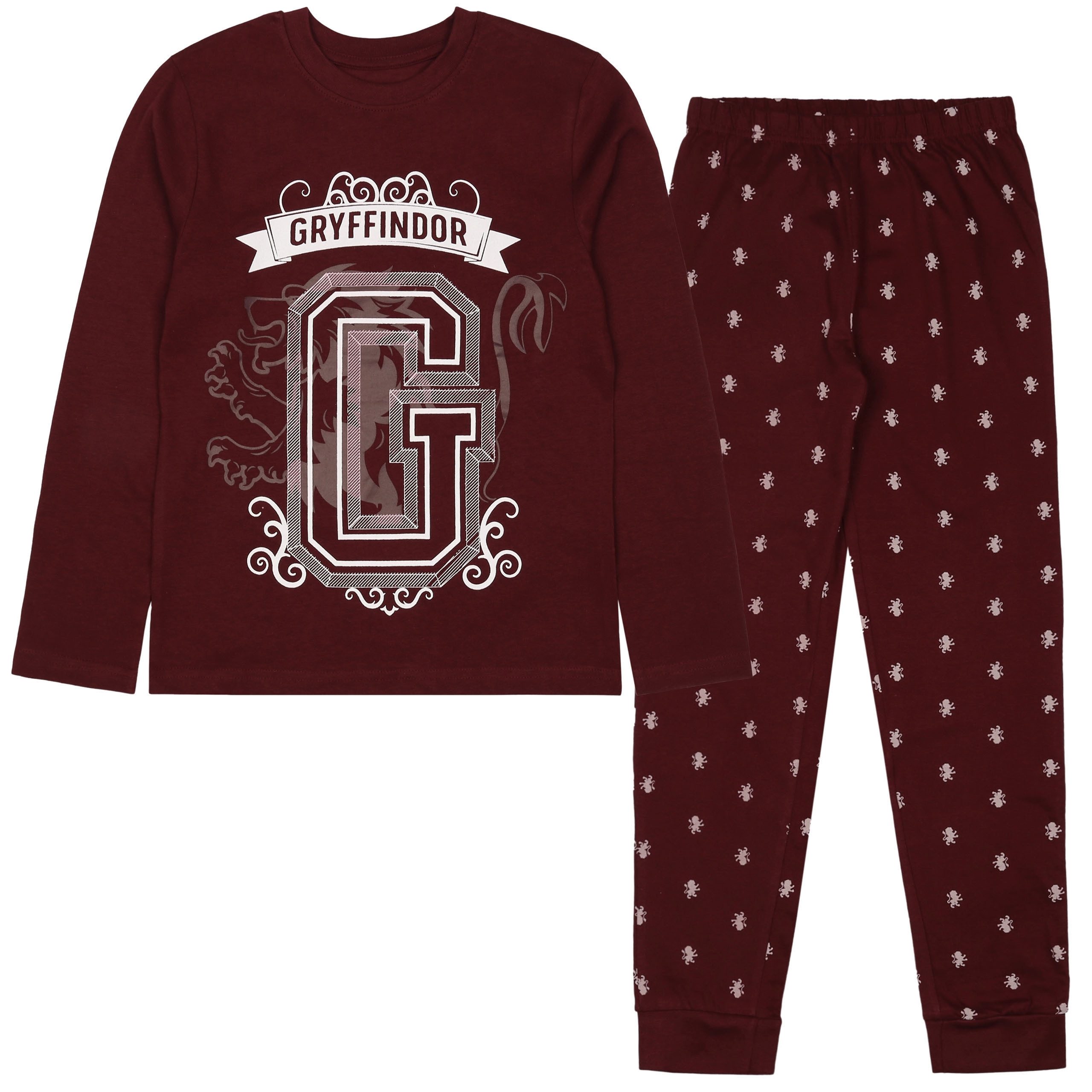 Harry Potter Schlafanzug Harry Potter Gryffindor Schlafanzug Jungen, 2-teilig, 100% Baumwolle