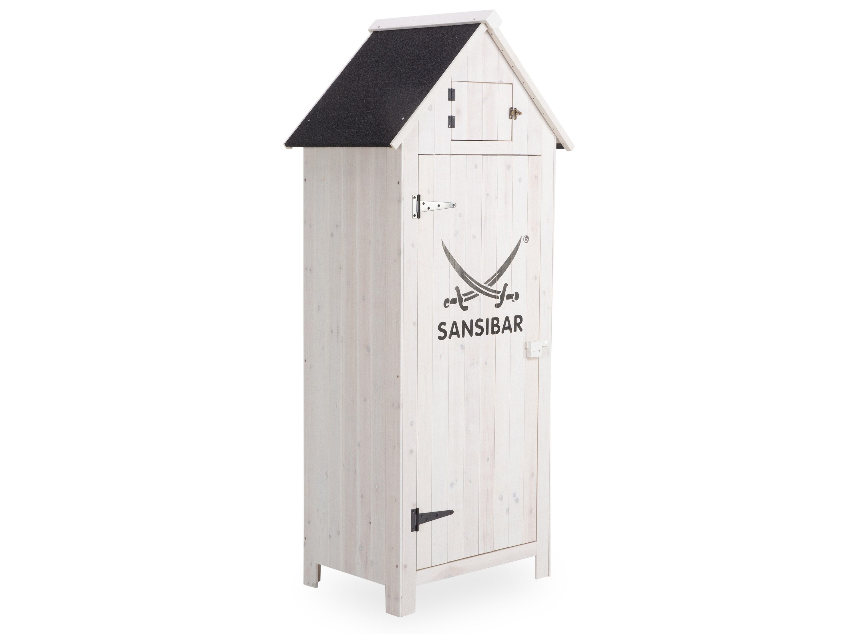 SANSIBAR LIVING Gerätehaus Garten-Gerätehaus SANSIBAR ROSKILDE BHT 77x179x55 cm weiß