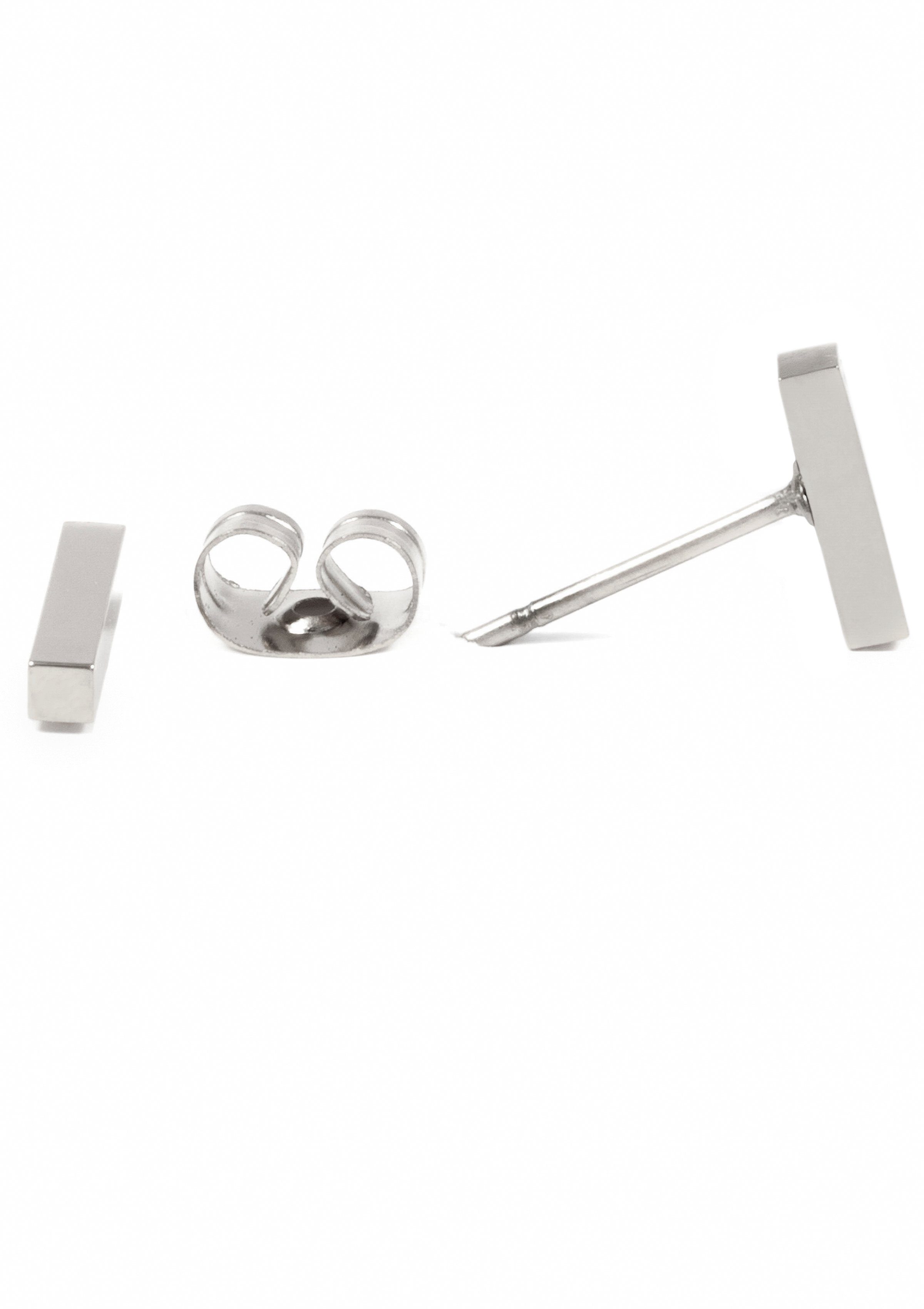 Hey Happiness Paar Серьги-гвоздики Geo Bar Серьги Damen, 18K Roségold Gold, Edelstahl Серьги-гвоздики Rechteck Rektangel, wasserfest