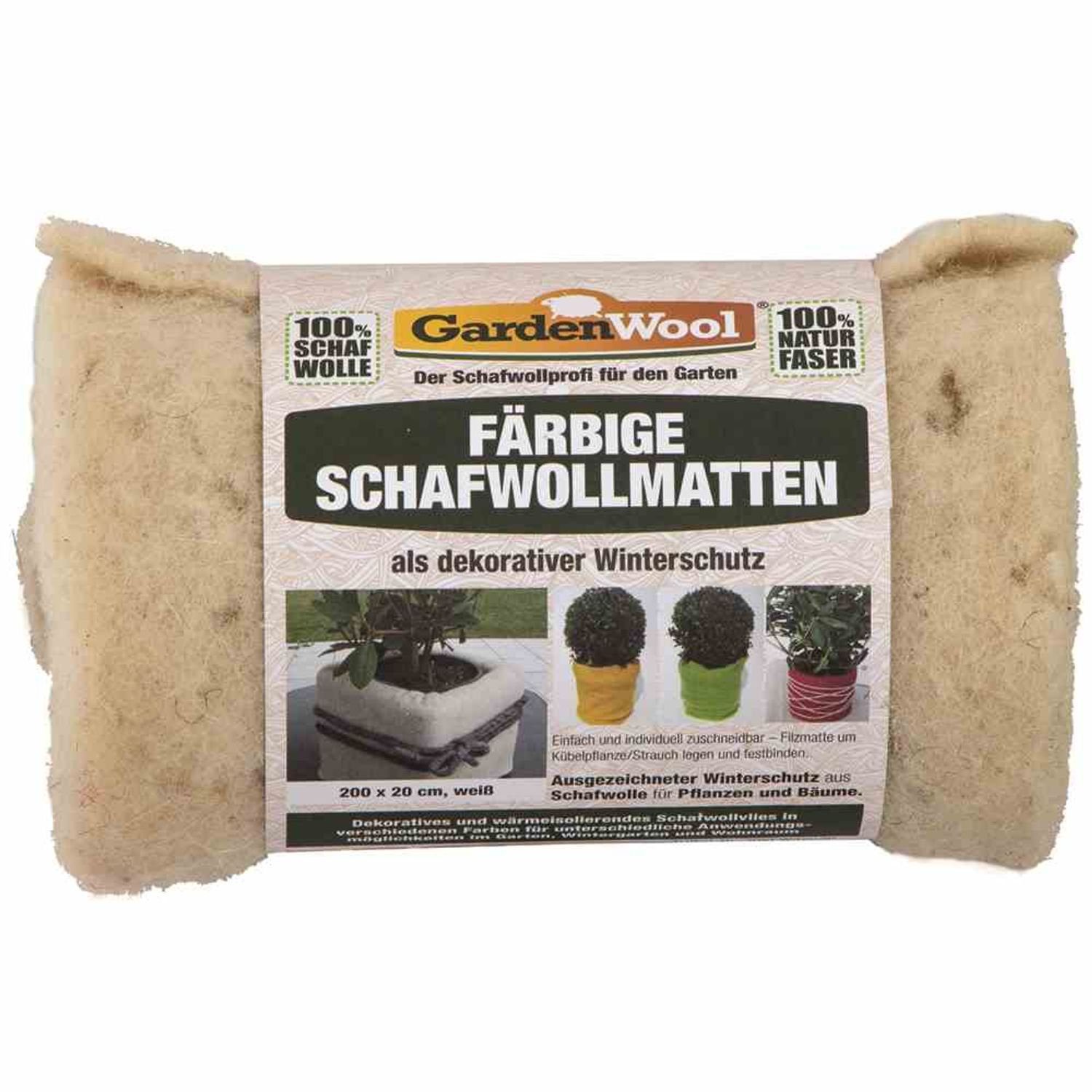 Unkrautvlies Winterschutzmatte, weiß, 200x20x0,3cm