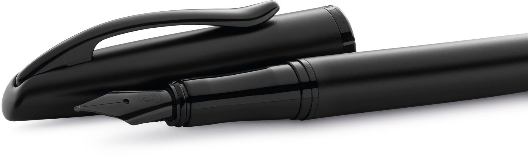 Jazz® carbon Füllhalter Pelikan mit Elegance, Noble Kugelschreiber schwarz, (Set),