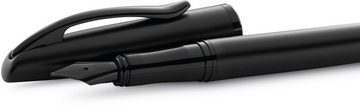 Pelikan Füllhalter Jazz® Noble Elegance, carbon schwarz, (Set), mit Kugelschreiber