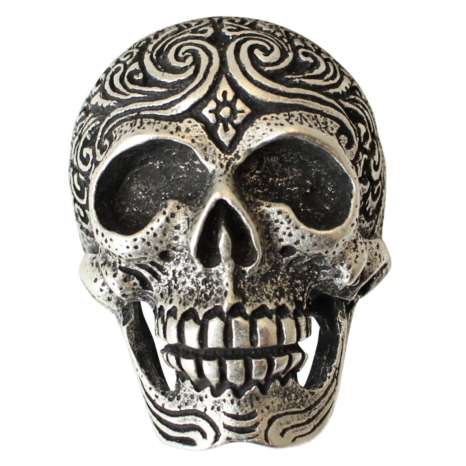 Gürtelschnalle Plain Skull - Buckle Wechselschließe Gürtelschließe 40mm - Gürtel bis 4cm