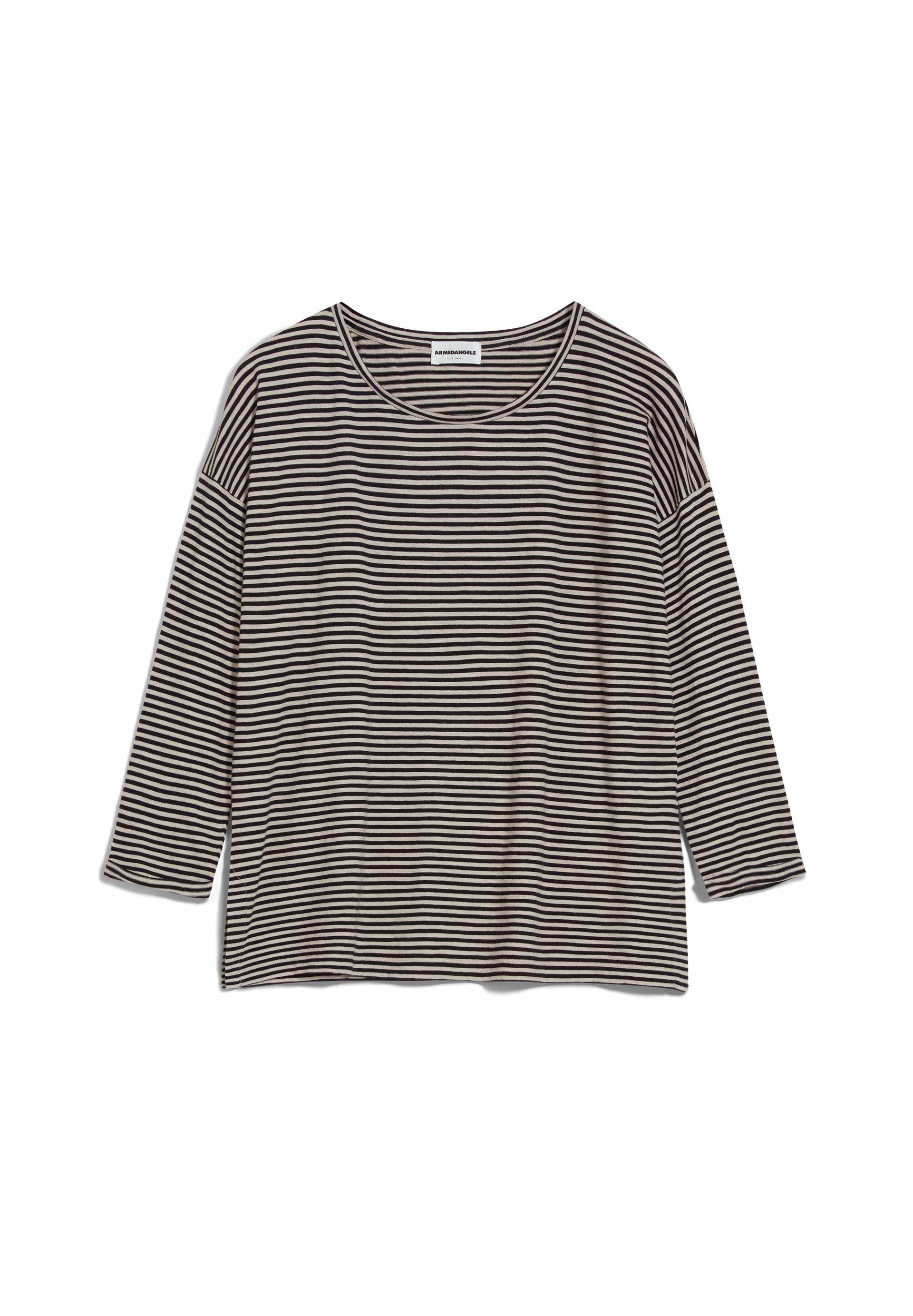 LOVELY Keine STRIPES Damen SIANAA (1-tlg) Longsleeve Details desert Armedangels black-light