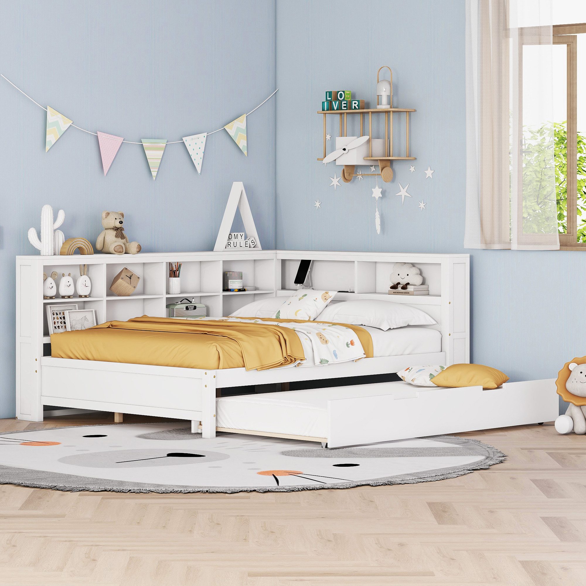 MODFU Schlafsofa Kinderbett mit USB-Steckdose und günstig online kaufen