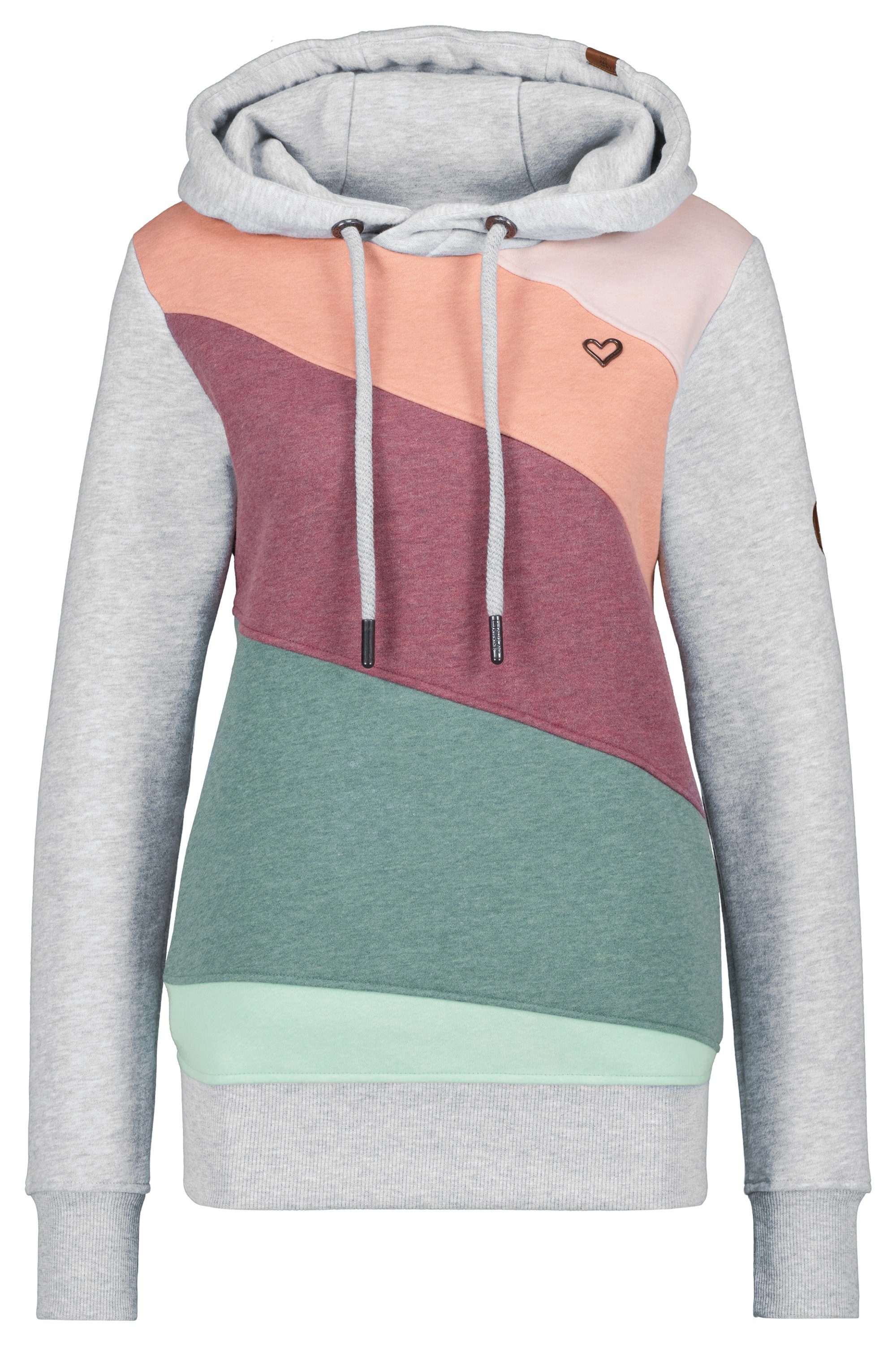 Alife & Kickin cloudy Damen Sweatshirt Kapuzensweatshirt LeniAK melange Kapuzensweatshirt, A Sweat