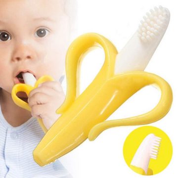 Just2little Lernzahnbürste Bananen Baby Zahnbürste und Beißring in einem -