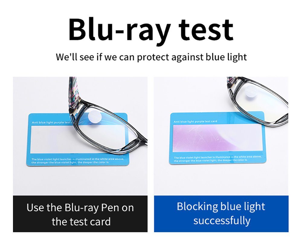 presbyopische lila Lesebrille Mode bedruckte Rahmen blaue Gläser PACIEA anti