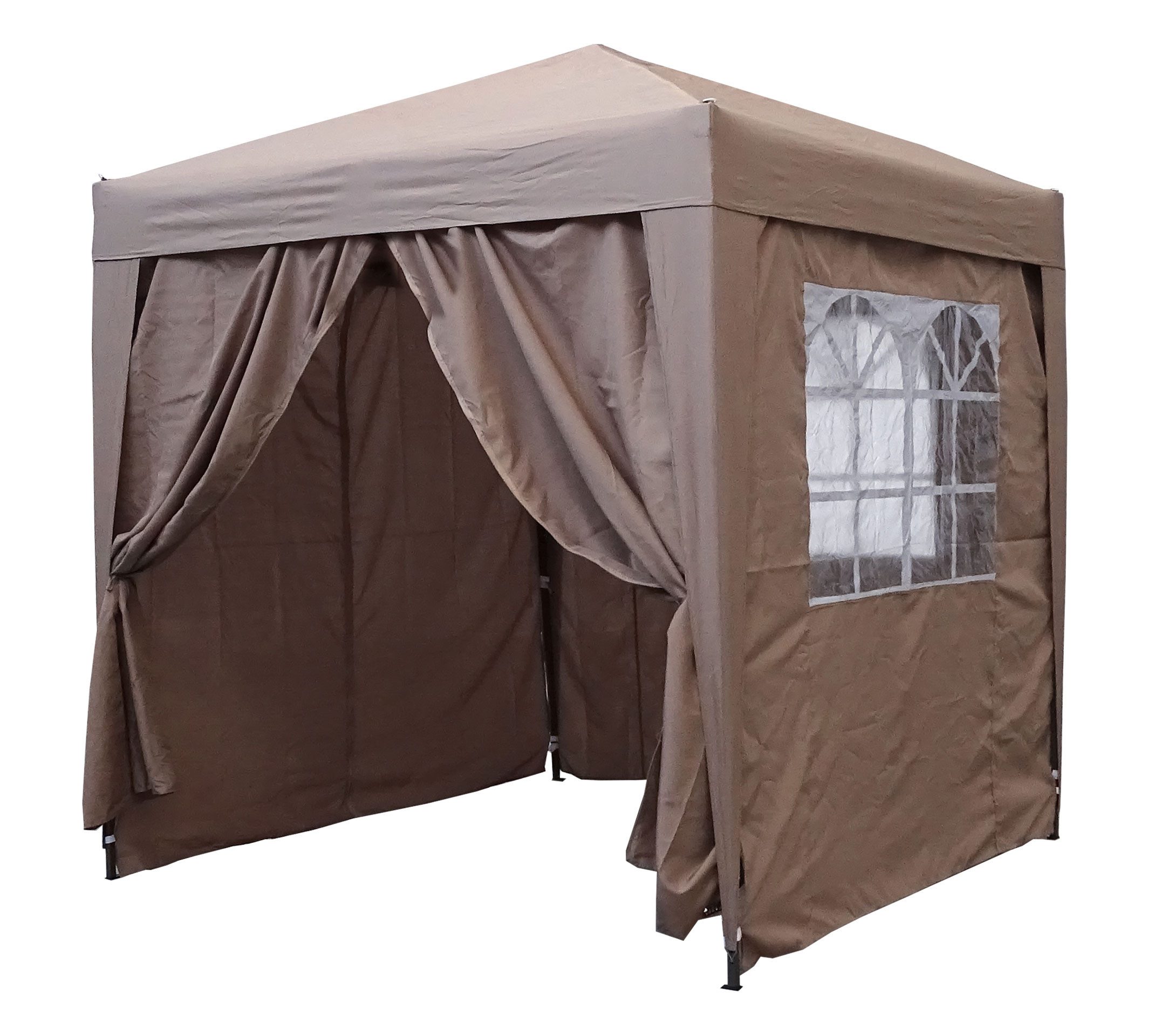 Quick Star Faltpavillon Faltpavillon 2x2m Graubeige, mit 4 Seitenteilen, (F günstig online kaufen