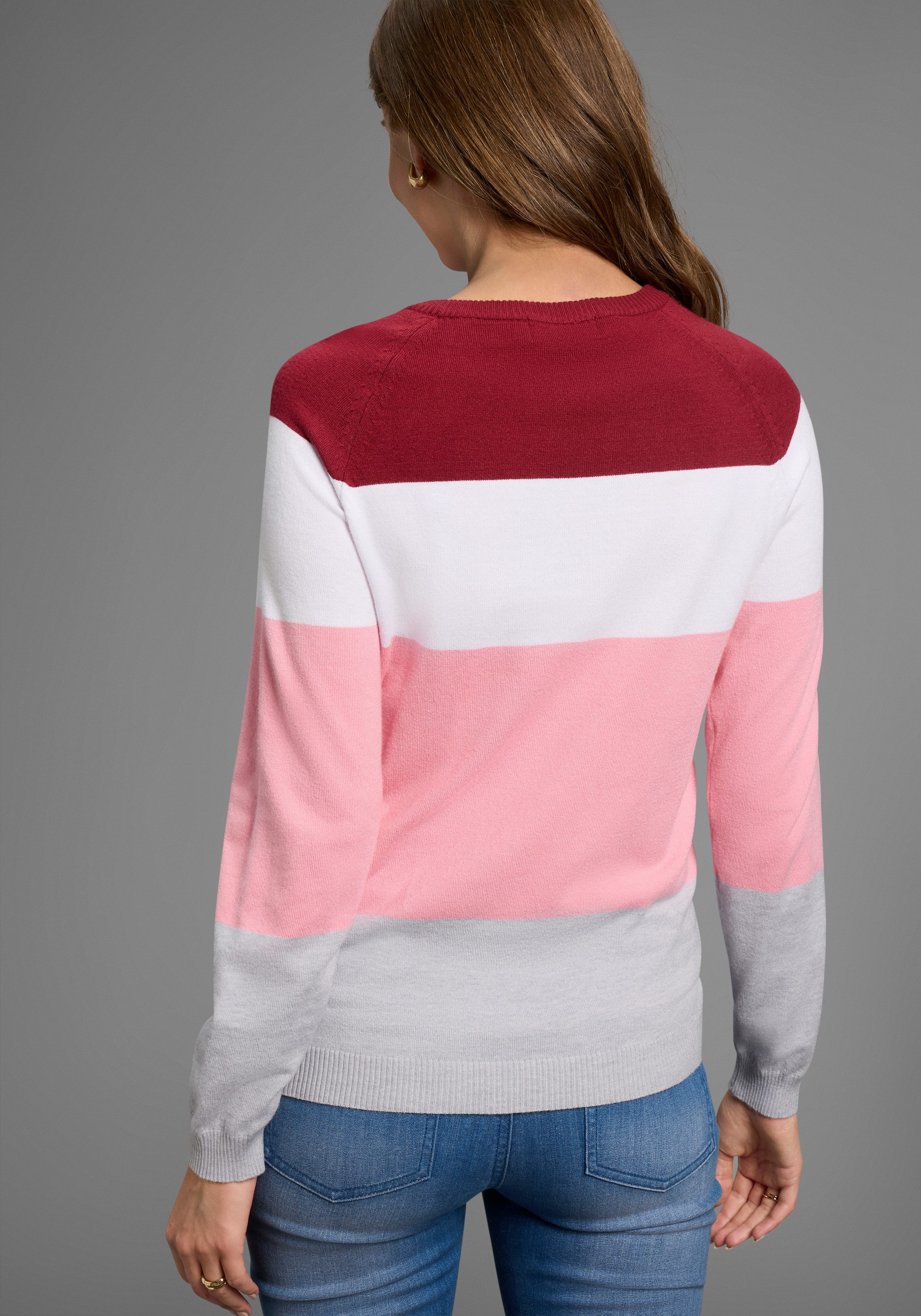 Neun Monate Strickpullover Ringel-Pullover für Schwangerschaft und Stillzei günstig online kaufen