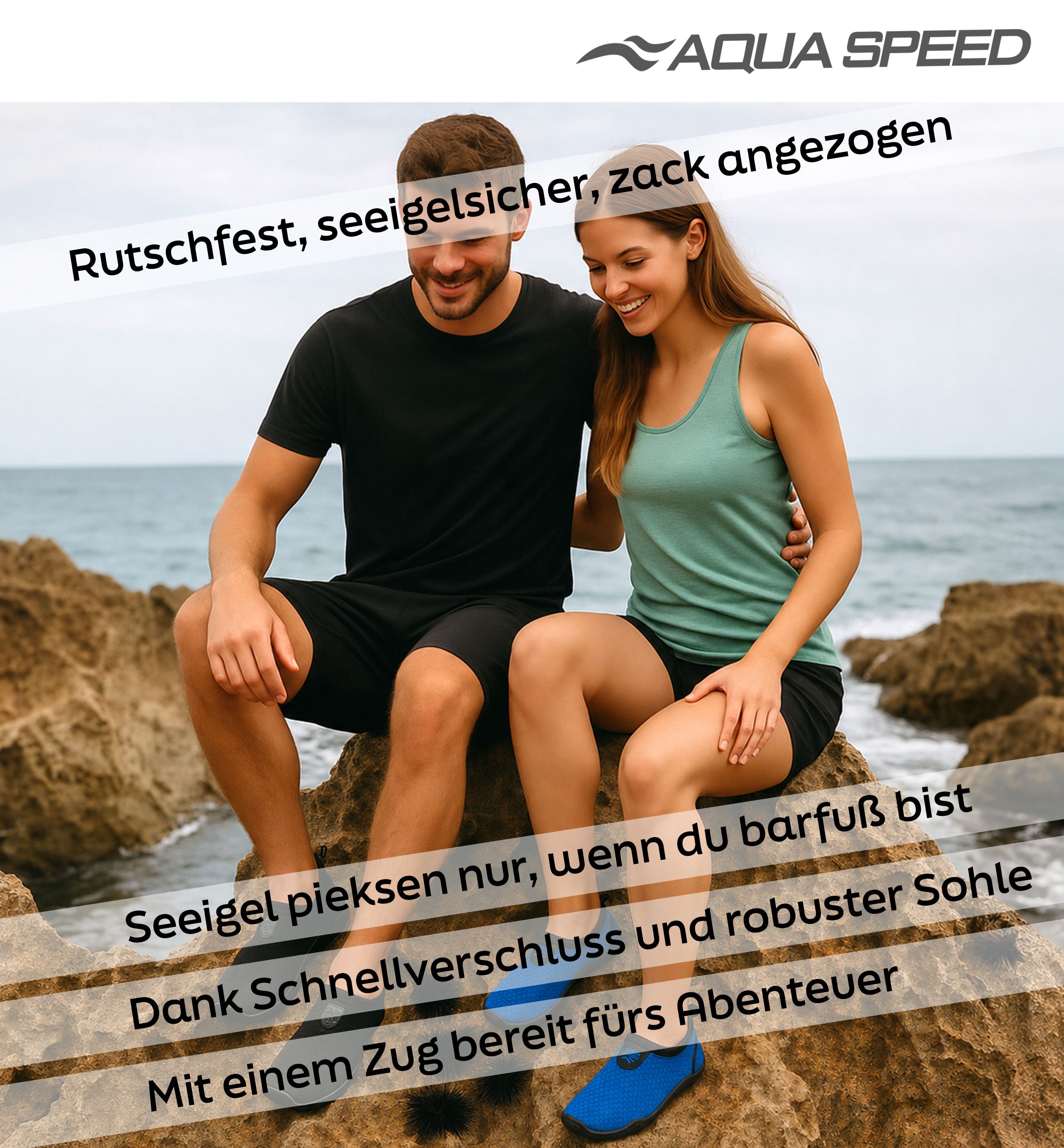 Aqua Speed 30-Aqua Shoe modische Aqua Schuhe + Microfaserhandtuch Wasserschuh – Bild 4 von 5