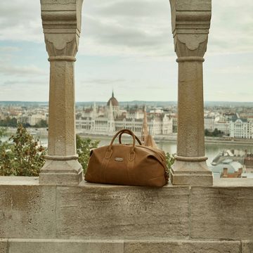 DRAKENSBERG Reisetasche Weekender »David« (L) Havana-Braun, aus vollnarbigem Premium Leder für Herren und Damen im Vintage-Design