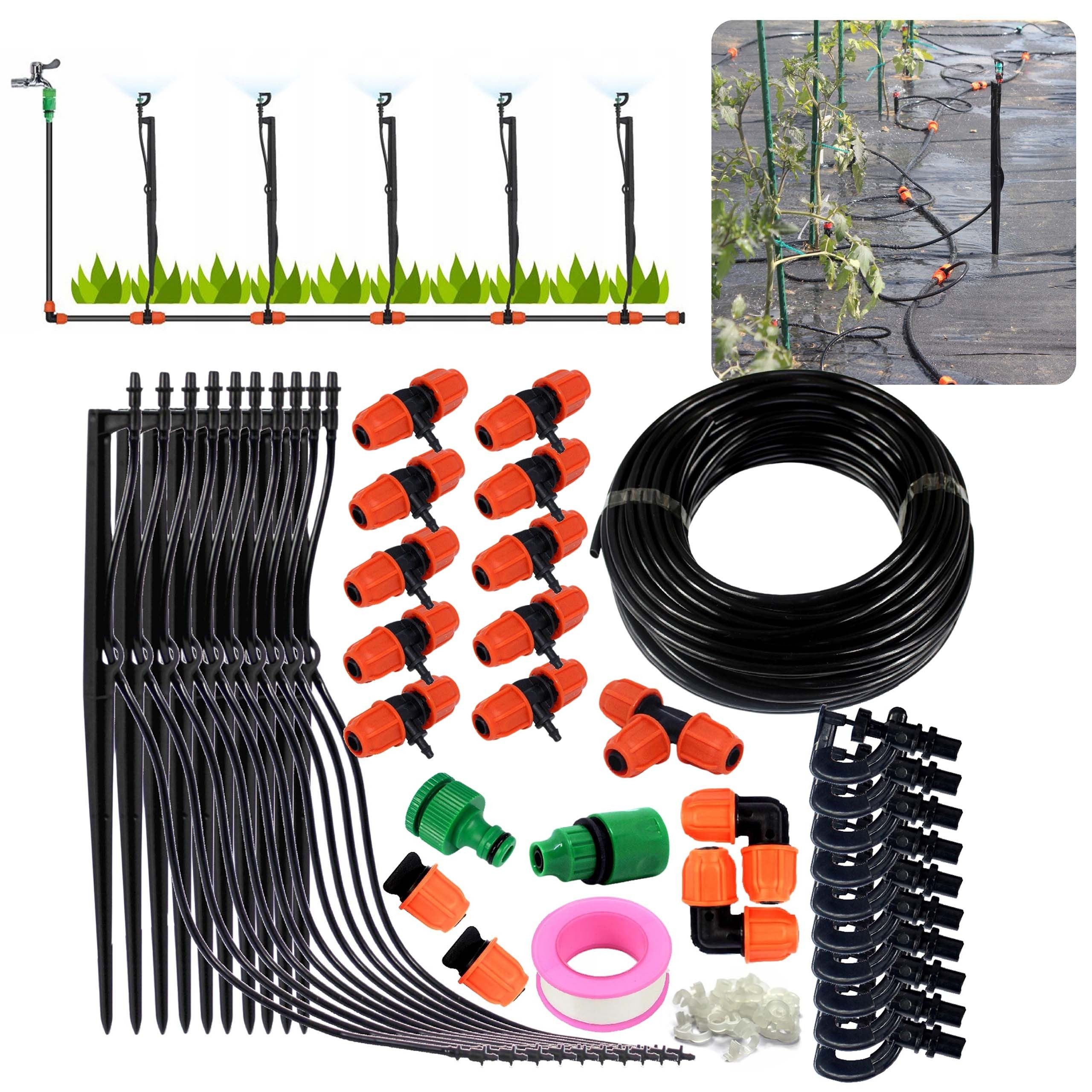 Sarcia.eu Tropfer Garten Sprinkler 20 m Set mit Zubehör & Automatik-Bewässerung