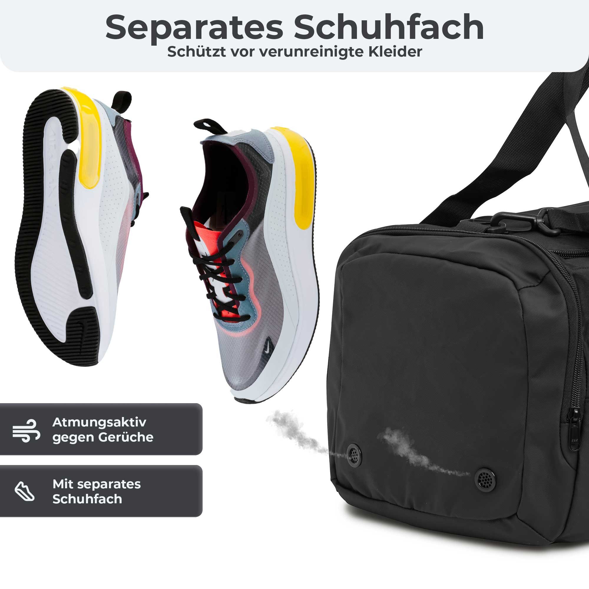 achilles Reisetasche Sporttasche mit Schuhfach, Fitness-Tasche, Trainingstasche, Gym-Bag (1)