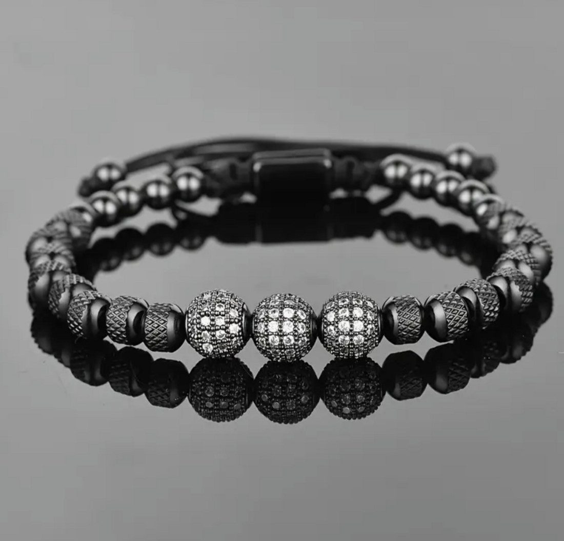 Lale Collection® Armband Set Herren Armband-Set-Edelstahl Schwarz-Gold-Silb günstig online kaufen