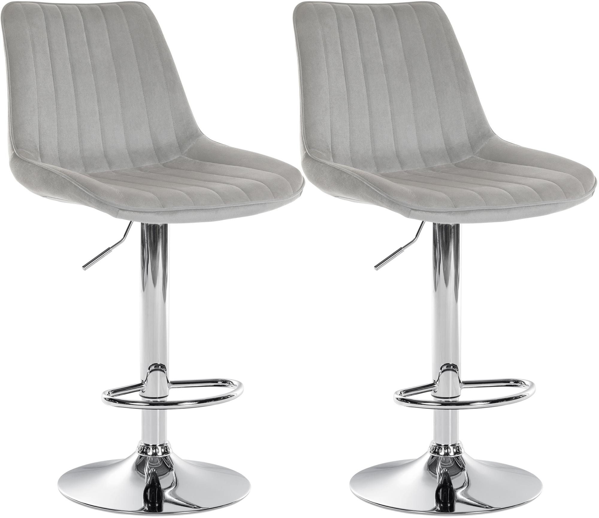 CLP Barhocker Toni Samt (2er Set, günstig online kaufen