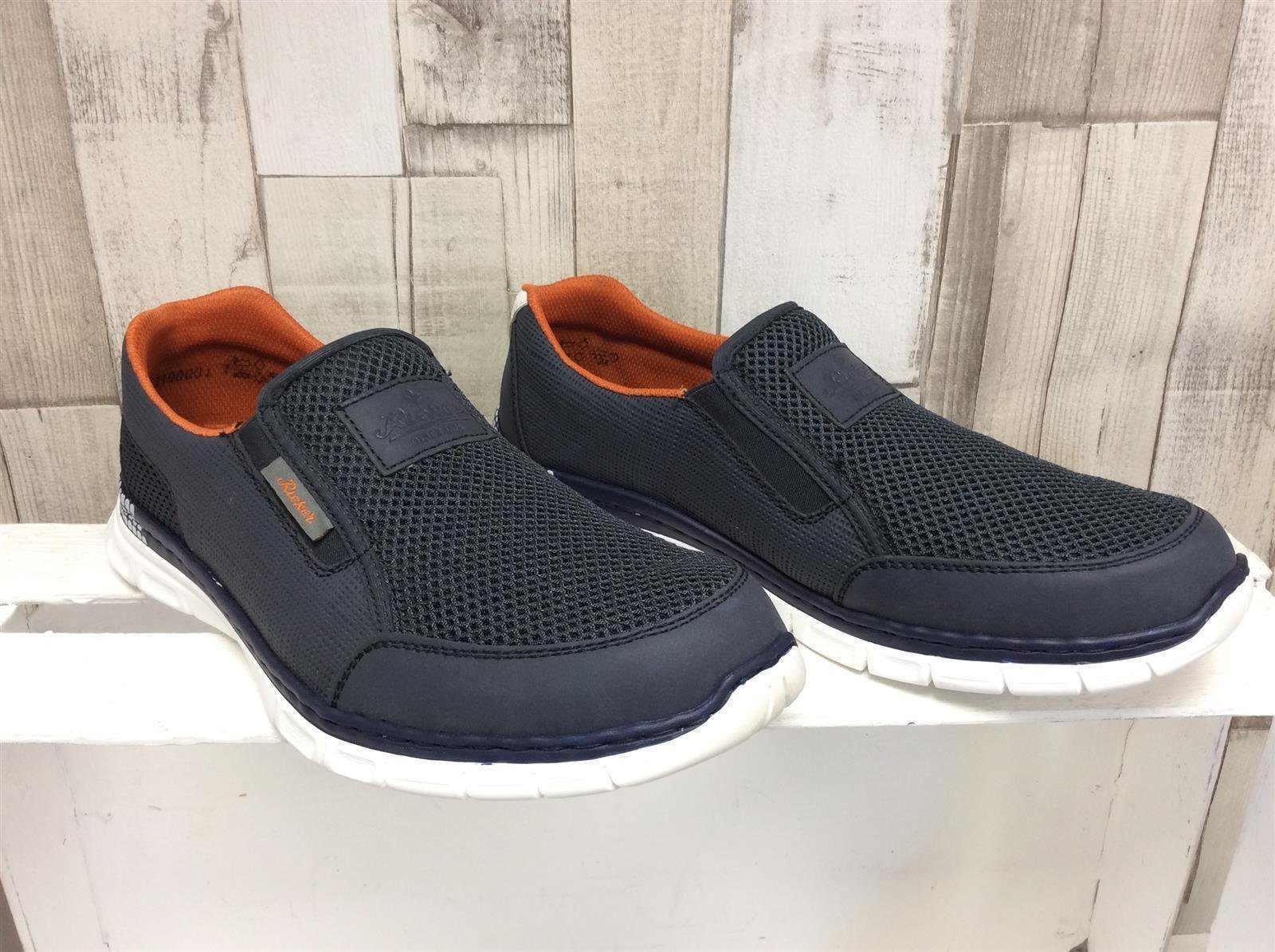 Rieker Rieker Herren Slipper dunkelblau mit weiß abgesetzter Ferse Sneaker