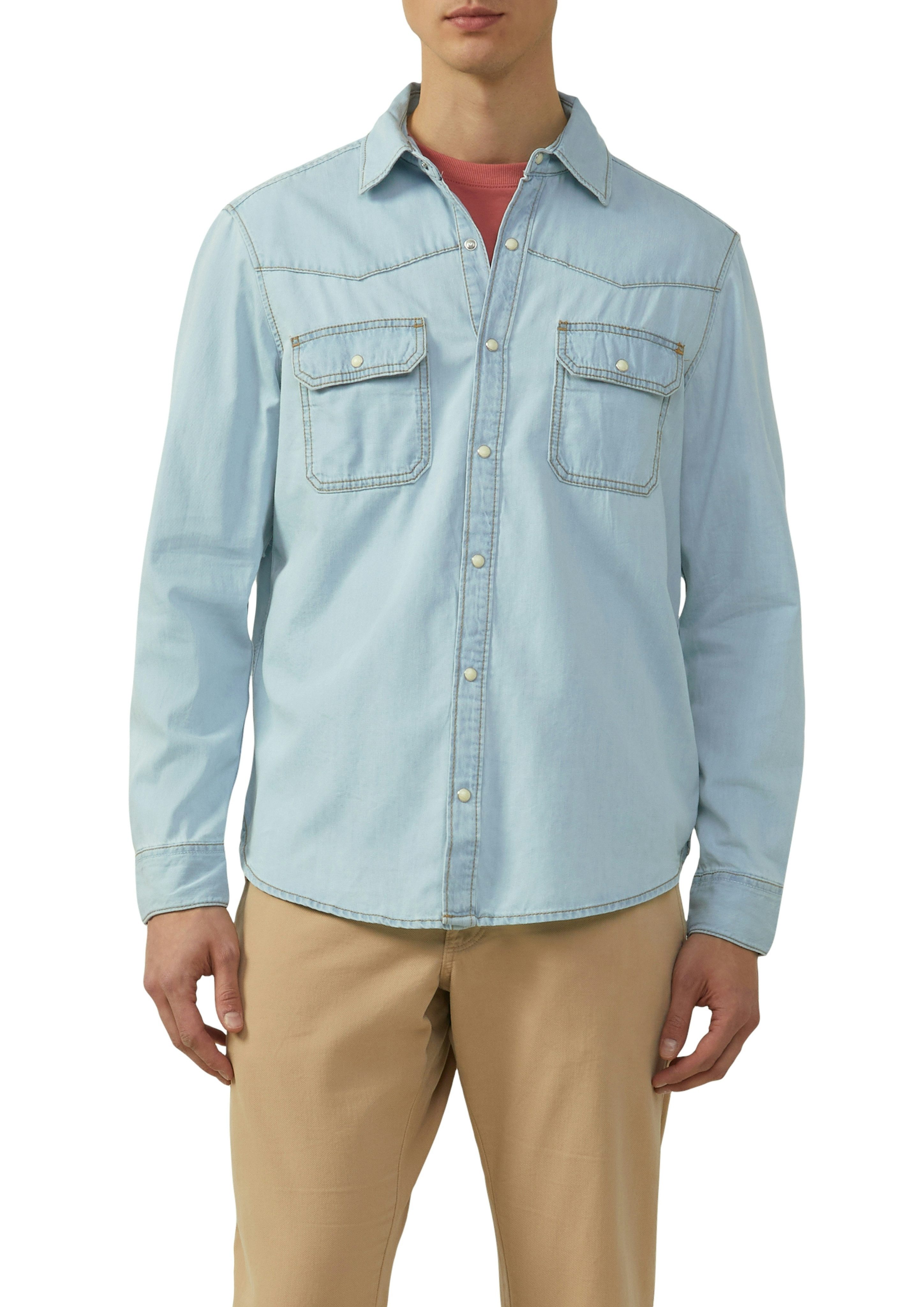 s.Oliver Jeanshemd im Western-Stil. Reduzierter Preis € 35,98. Unverbindliche Preisempfehlung € 59,99