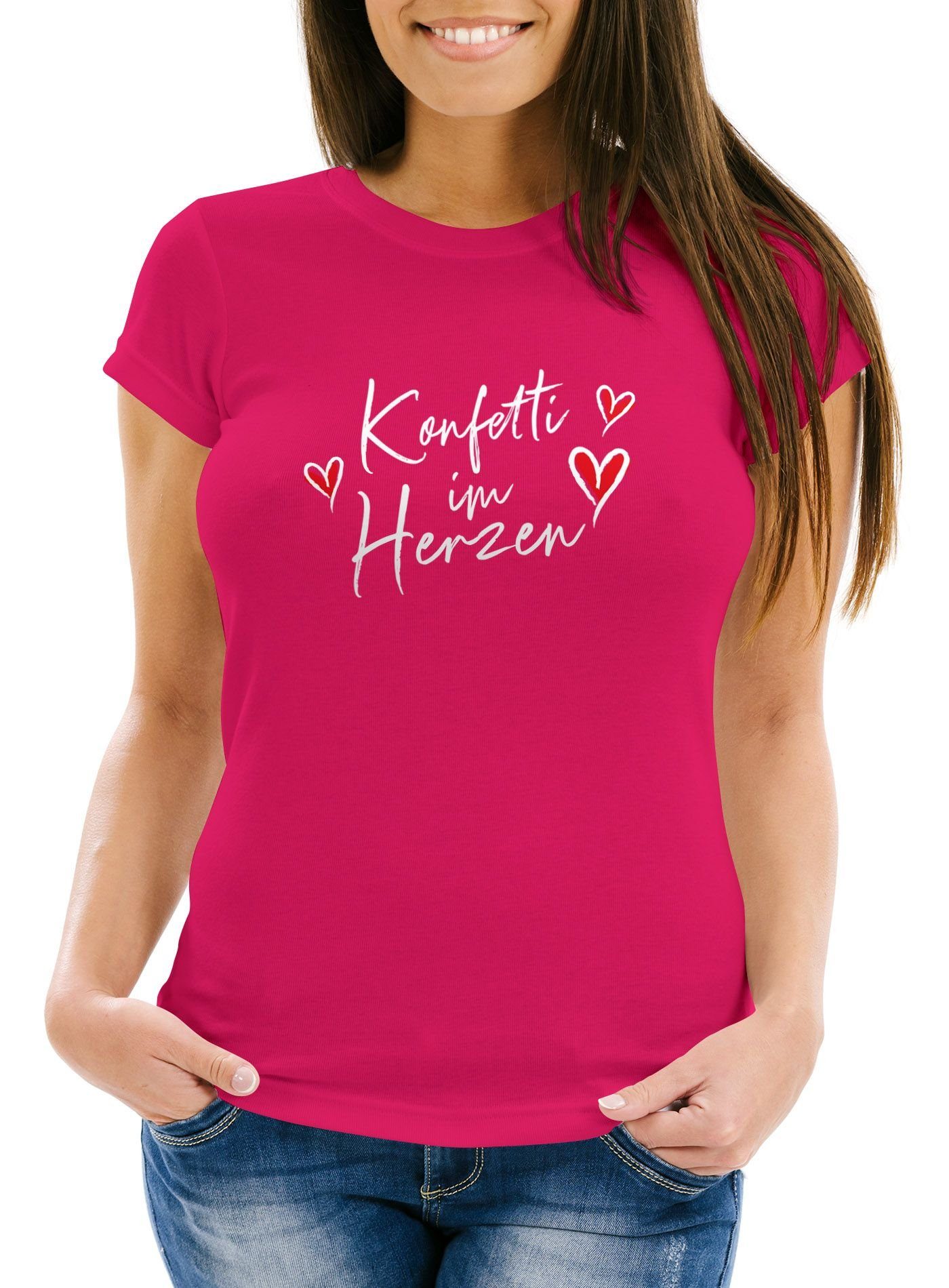MoonWorks Print-Shirt Damen T-Shirt Fasching Karneval günstig online kaufen