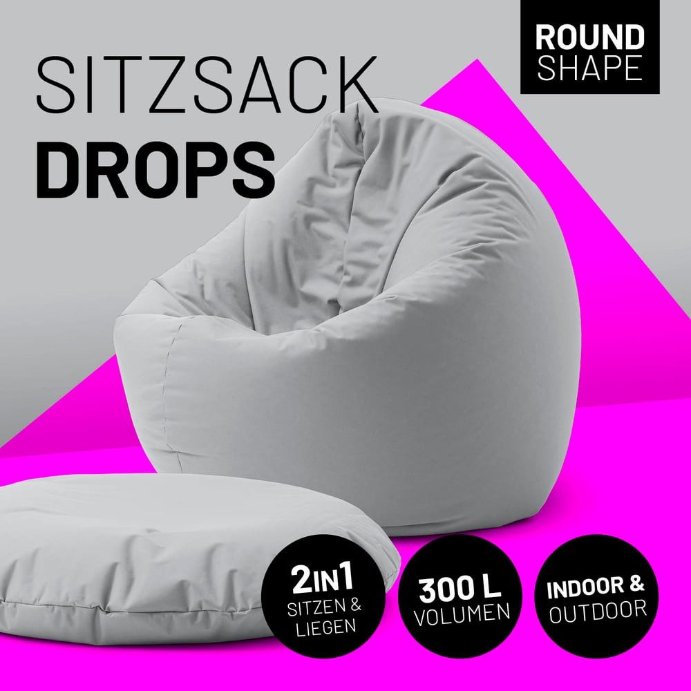 Lumaland Sitzsack In-& Outdoor Sitzkissen Bean günstig online kaufen