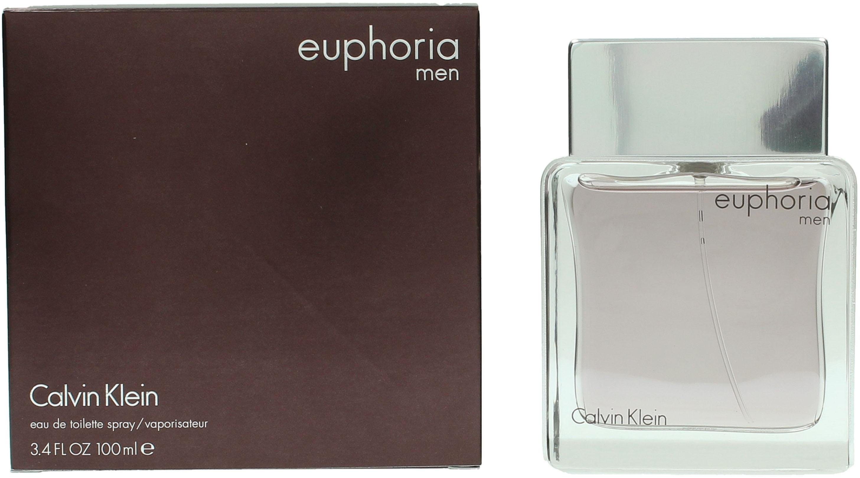 Calvin Klein Eau de Toilette Euphoria Men, Holzig-würziger Duft mit Ingwer, Zedernholz, Salbei und Wildleder.