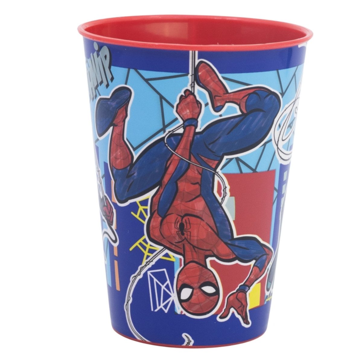 Storline Kinderbecher Spiderman 260 ml Trinkbecher für Kita & Frühstück, Plastik