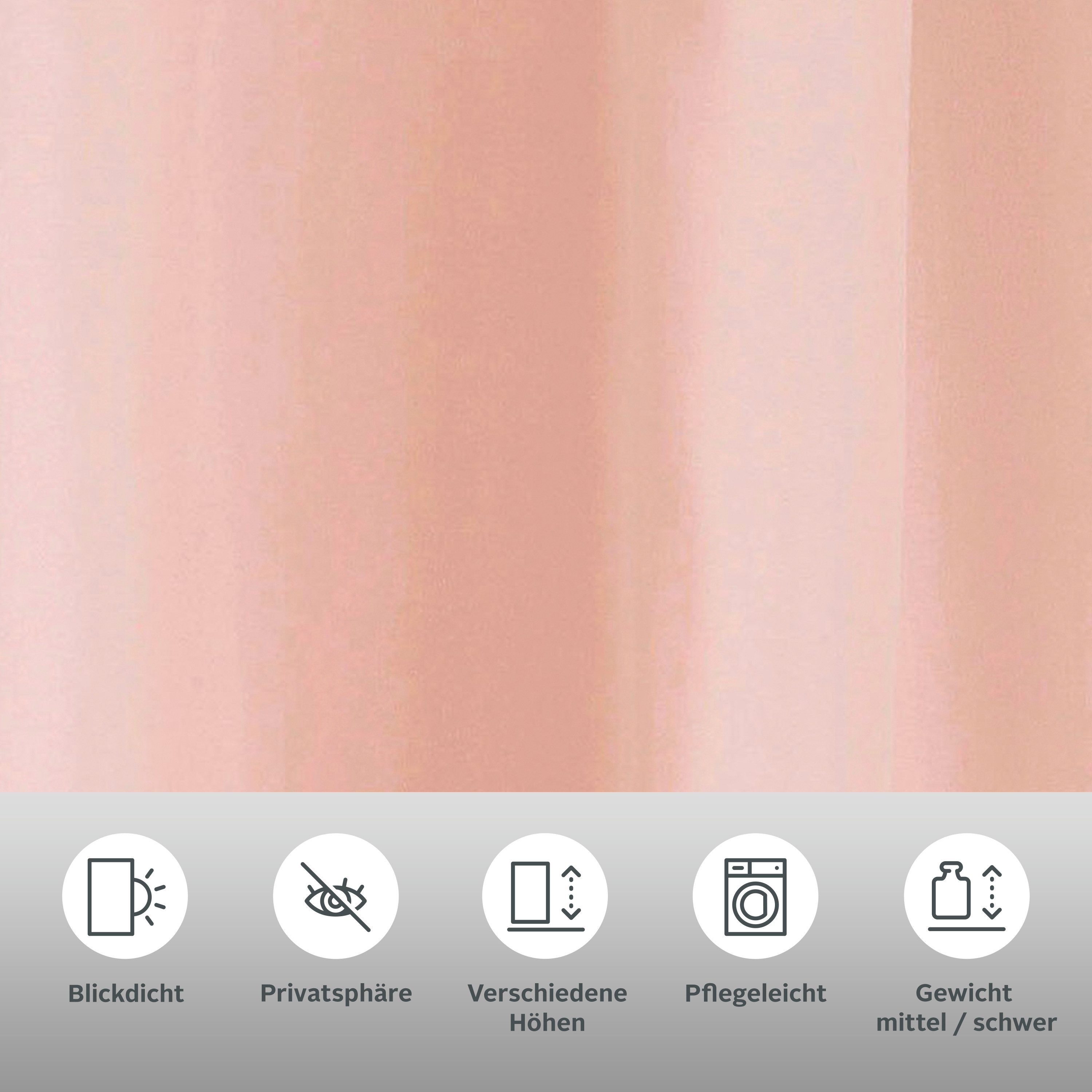 OTTO home Vorhang Raja mit Schlaufen, 2er Pack, blickdicht, Topseller (2 St), Schlaufen, blickdicht, Polyester, 2er-Set, Bestseller, einfarbig, modern, pflegele – Bild 3 von 5
