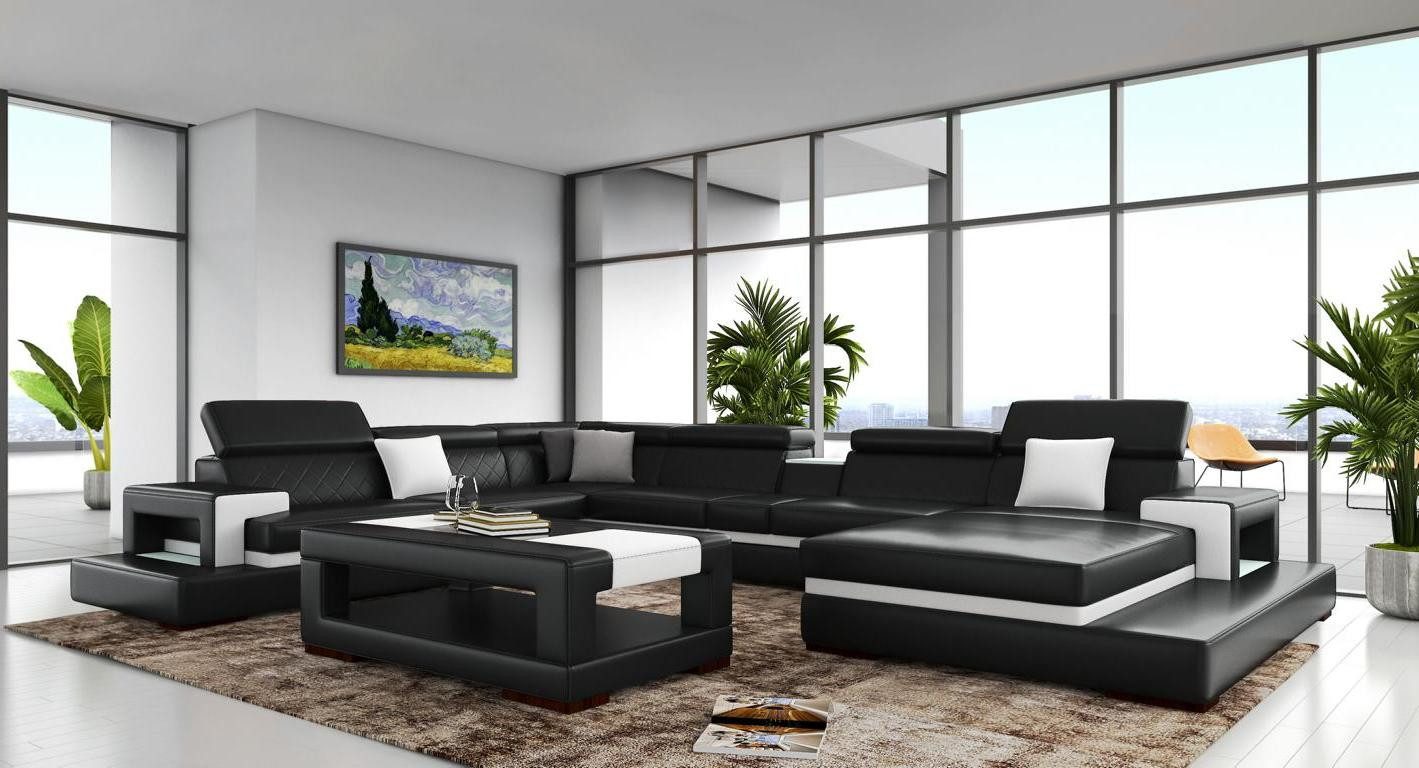 Xlmoebel Ecksofa Neues XXL Ecksofa aus Leder im Design einer großen, Hergestellt in Europa