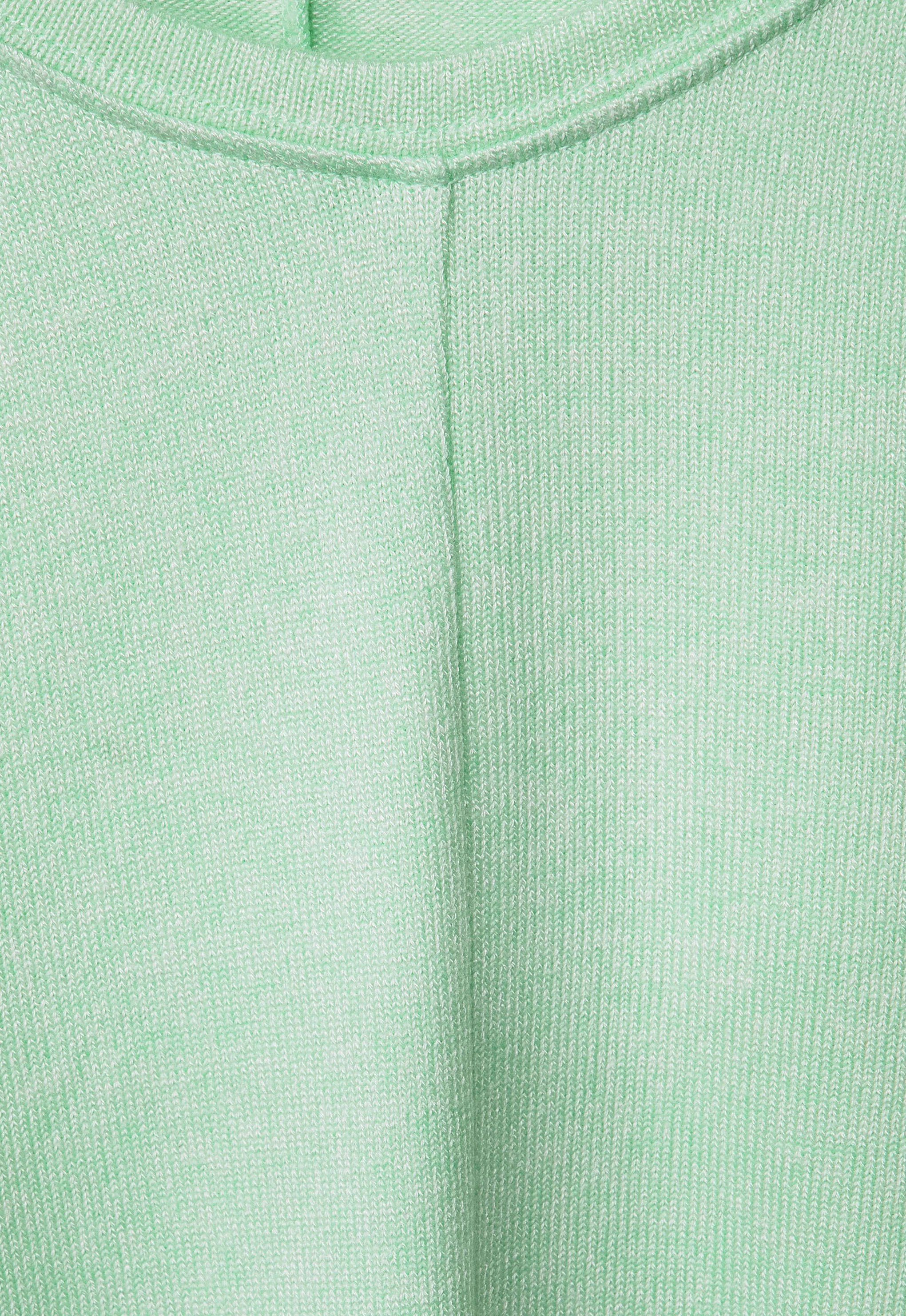 STREET ONE Style clary soft 3/4-Arm-Shirt mint melange in Ellen Melange-Optik