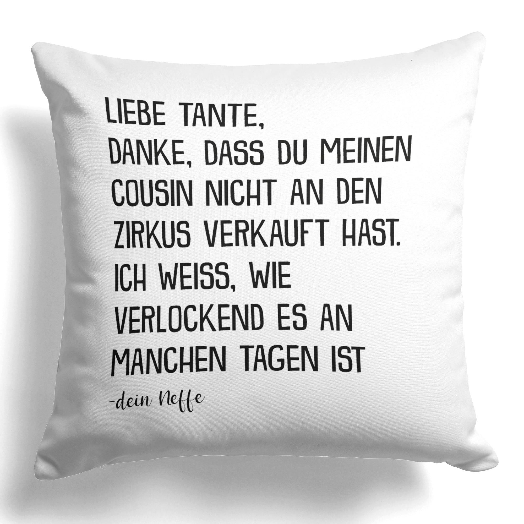 Dekokissen Beste Tante Geschenk v. Neffe Geburtstag Weihnachten Deko Frauen