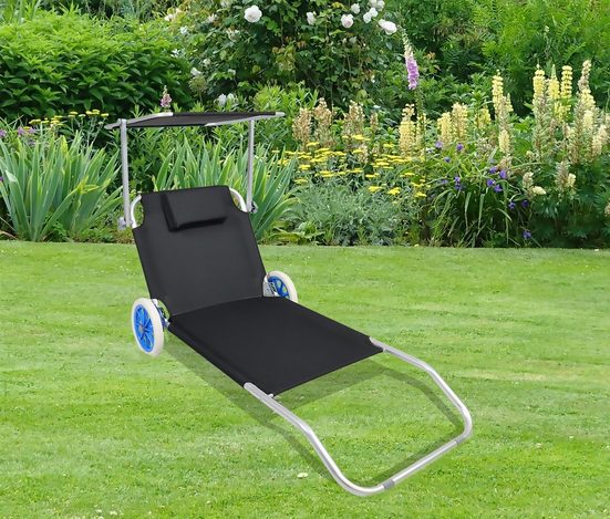 VCM Gartenliege »Sonnenliege mit Rollen und Sonnendach« online kaufen