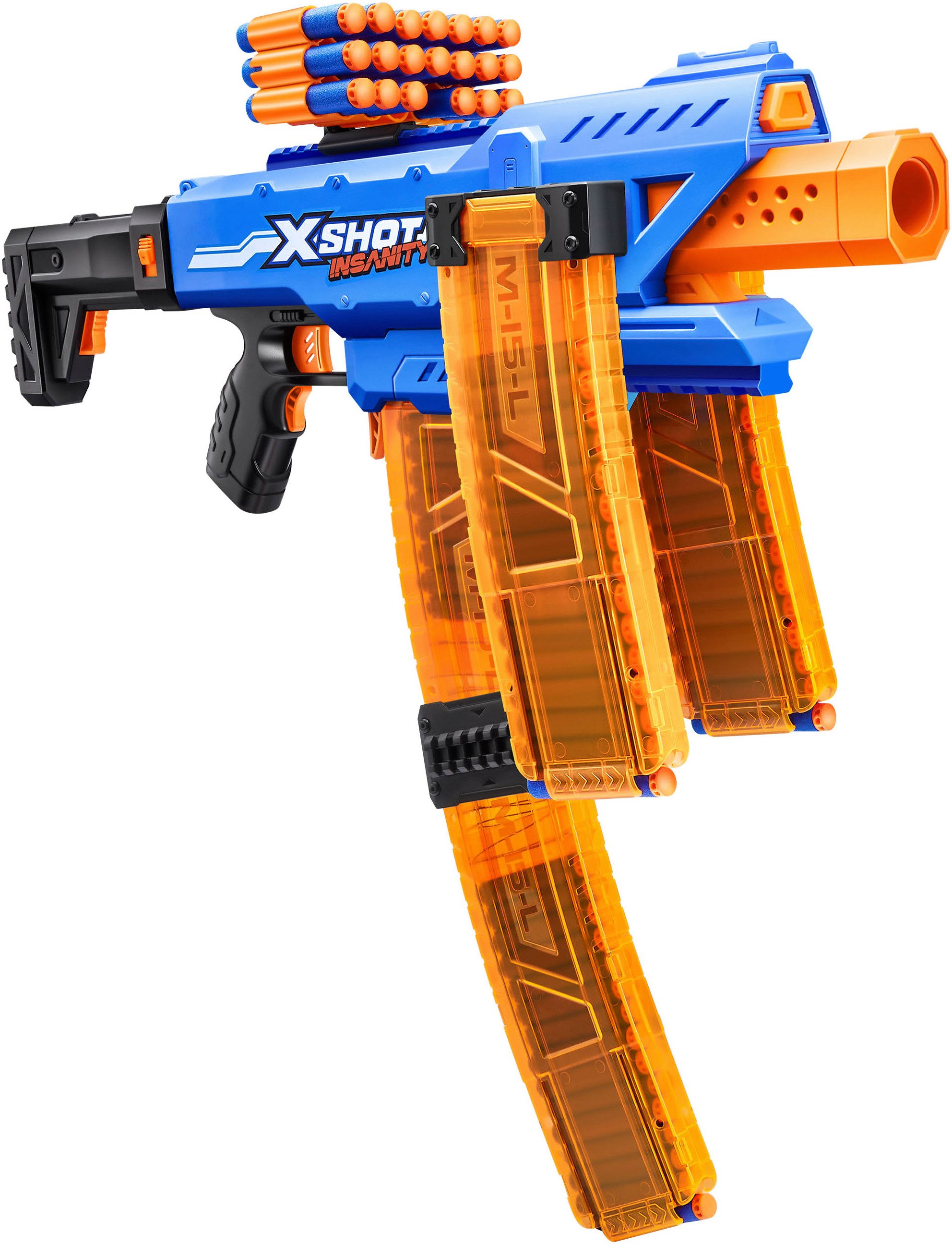 ZURU Blaster X-Shot, Motorized Clip Mania Insanity