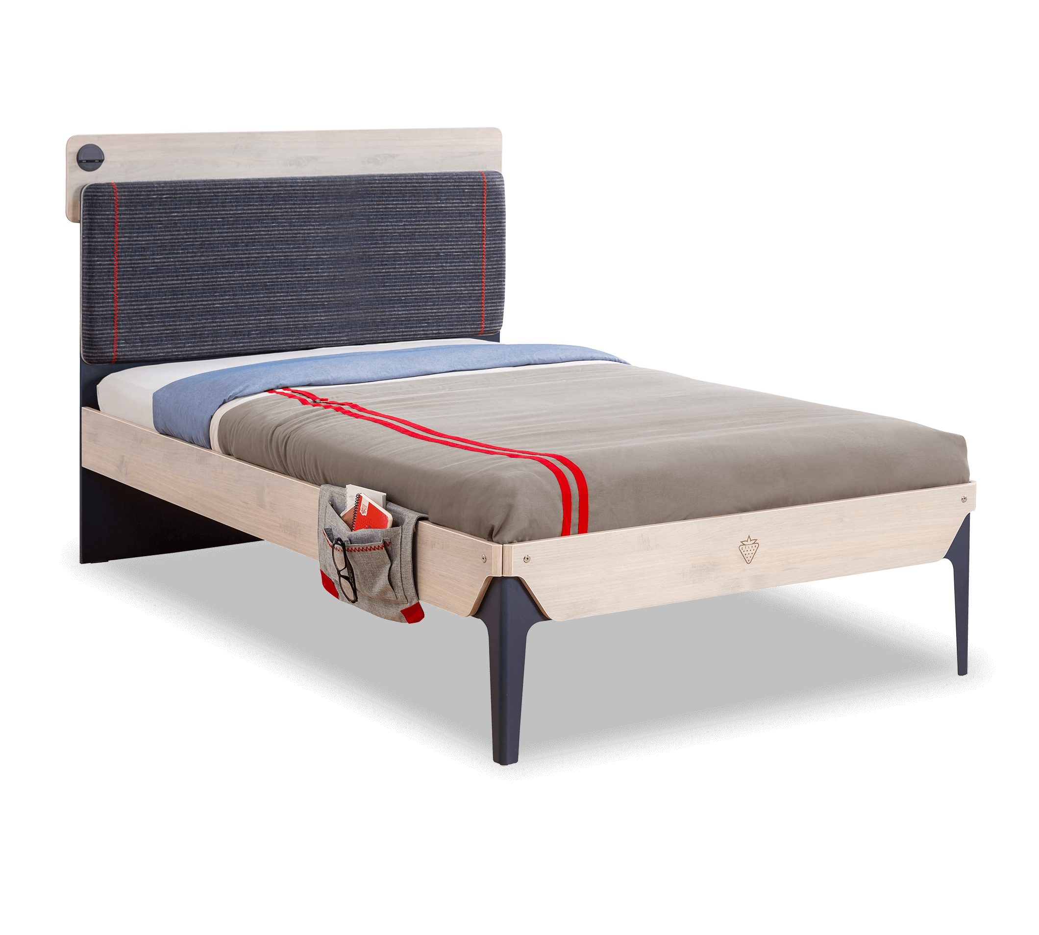 Möbel-Zeit Bett TRIO Bett, 100x200 - 120x200 cm mit USB