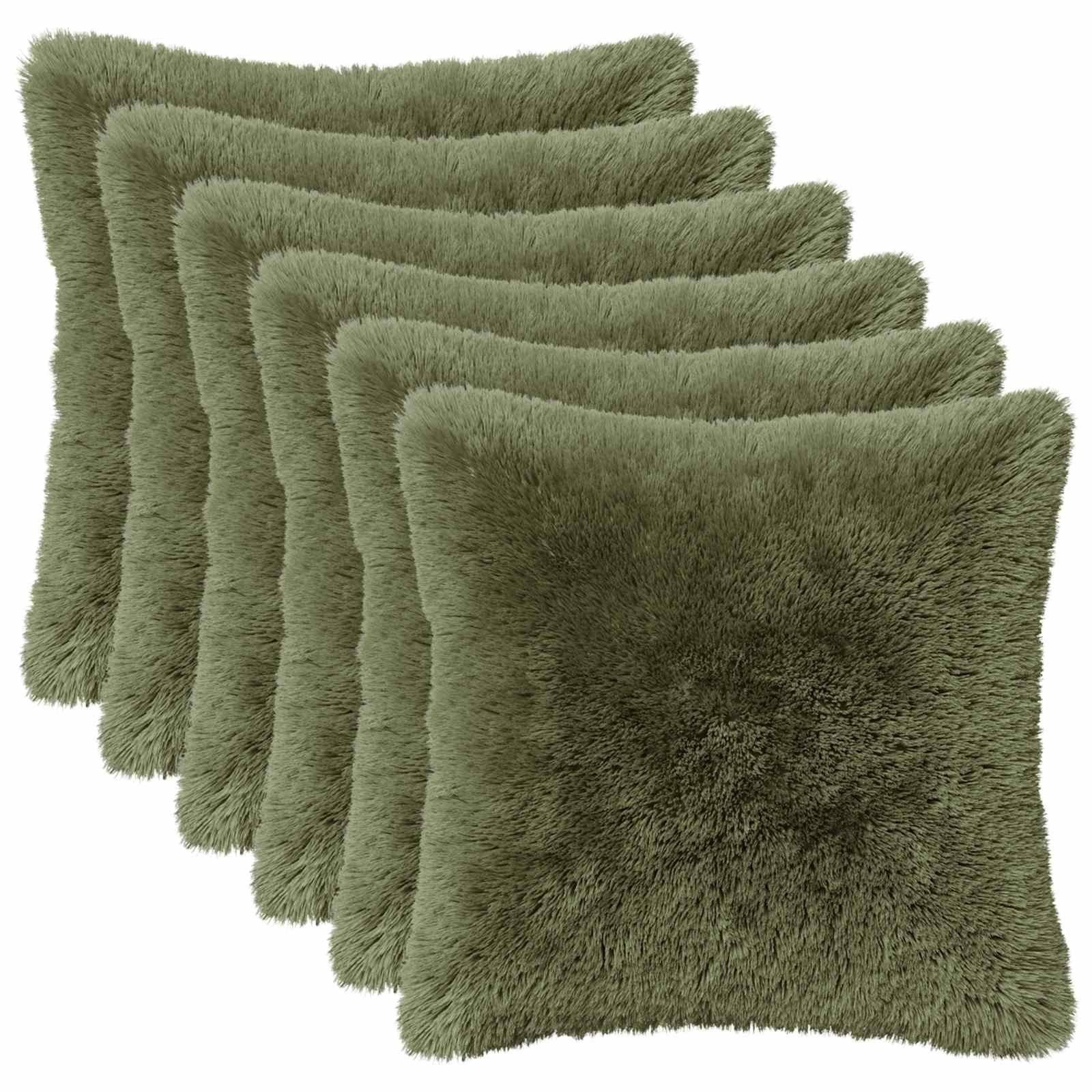 vidaXL Zierkissen Kissen mit Kissen HEERLEN 12 Stk. Grün PV Fleece, (12 St)