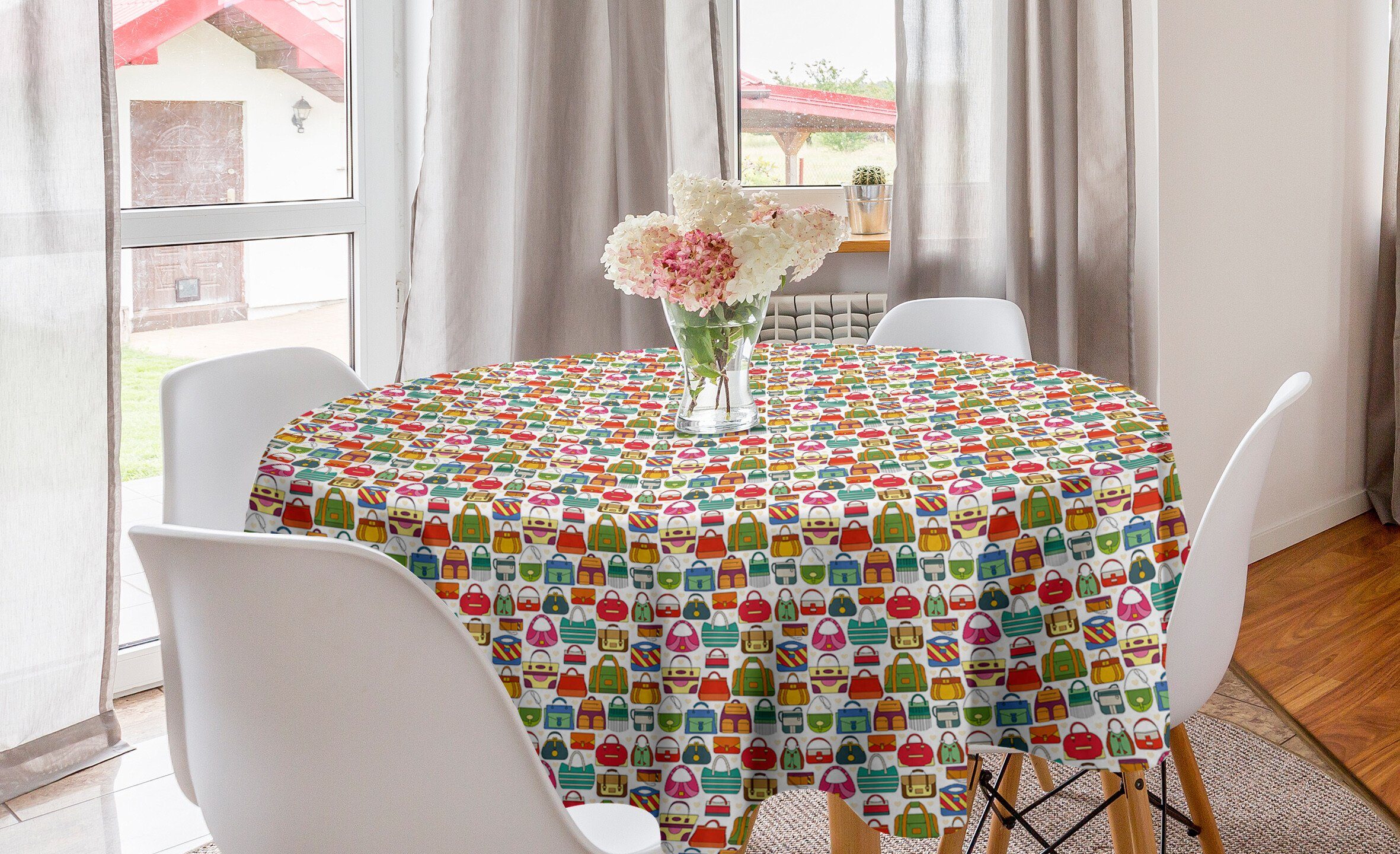 Dekoration, Mode Abdeckung Tischdecke für Küche Frauen-Handtaschen Kreis Esszimmer Abakuhaus Tischdecke Verschiedene