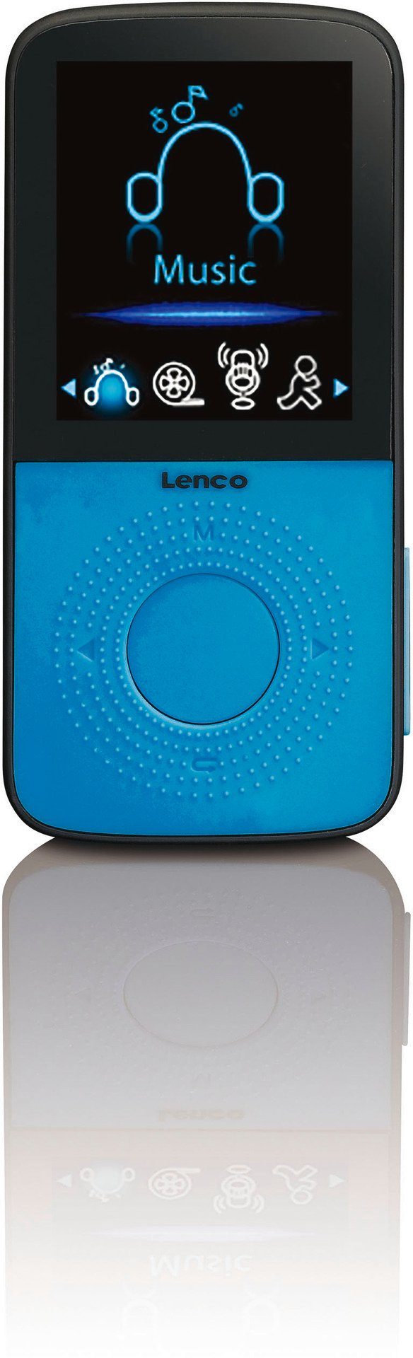 Lenco Schrittzähler MP3-Player Schwarz/Blau integriertem (4 mit PODO-153 GB) Player MP3