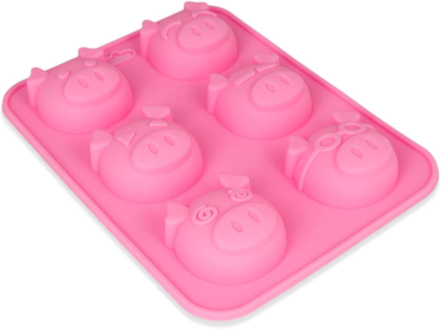 wisefood Silikonform 1-tlg., Silikonform Schweinchen - pink 23x17x3cm - 1 Form, (1-tlg)