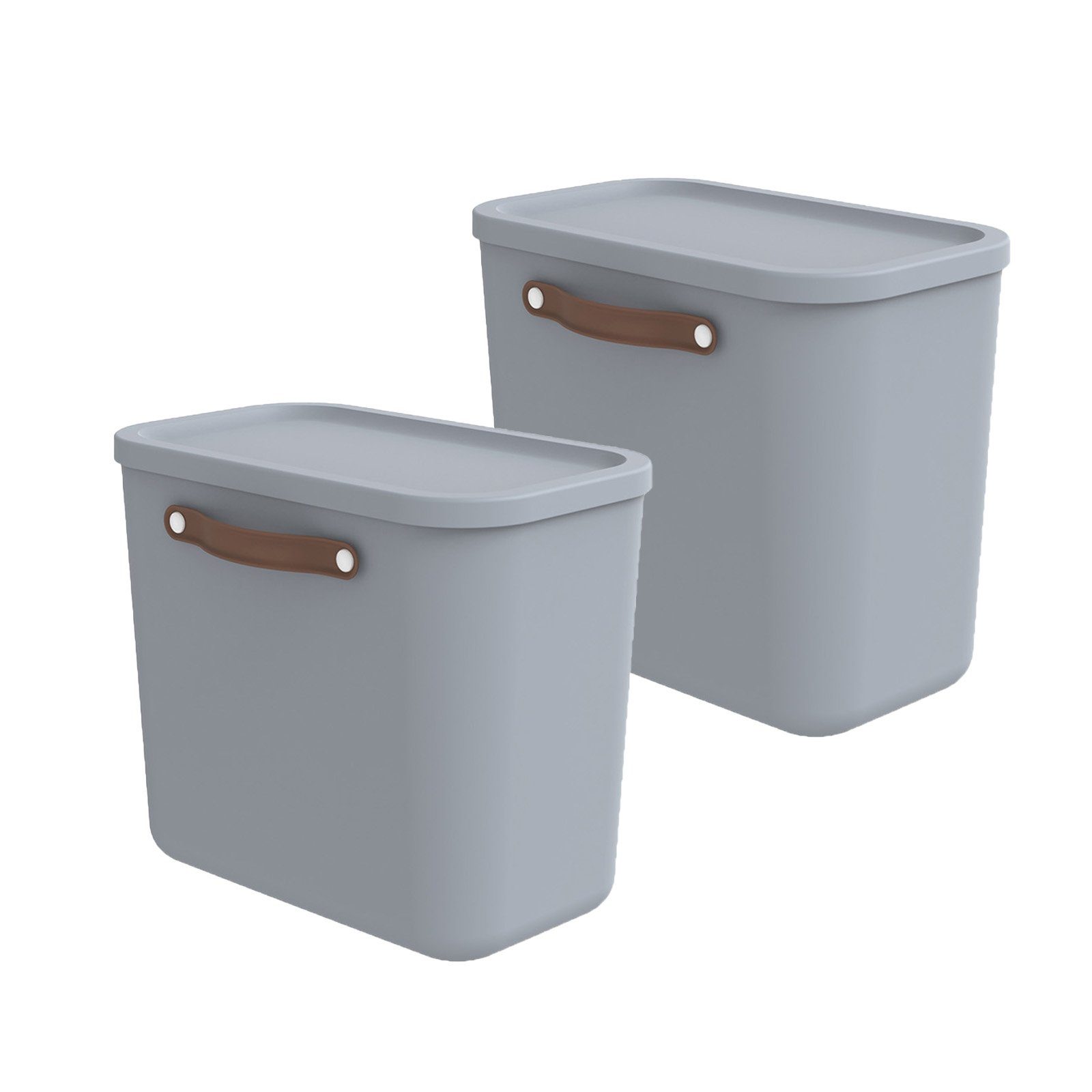 Aufbewahrungsbox 2er-Set Kiste mit Deckel Maloja 25l