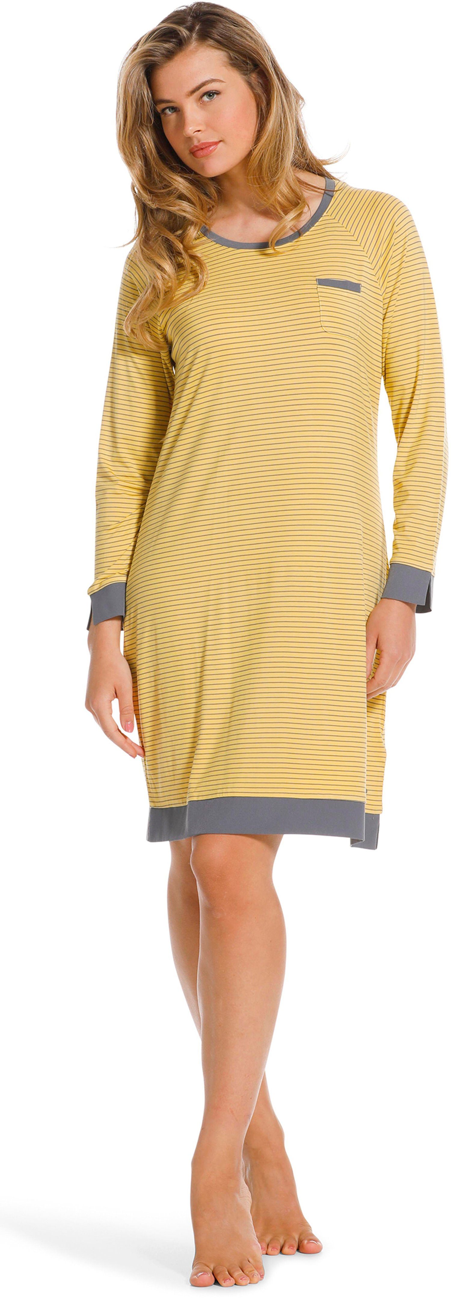 Nachthemd Damen Modisch Schlafshirt langem Arm Pastunette (1-tlg) mit