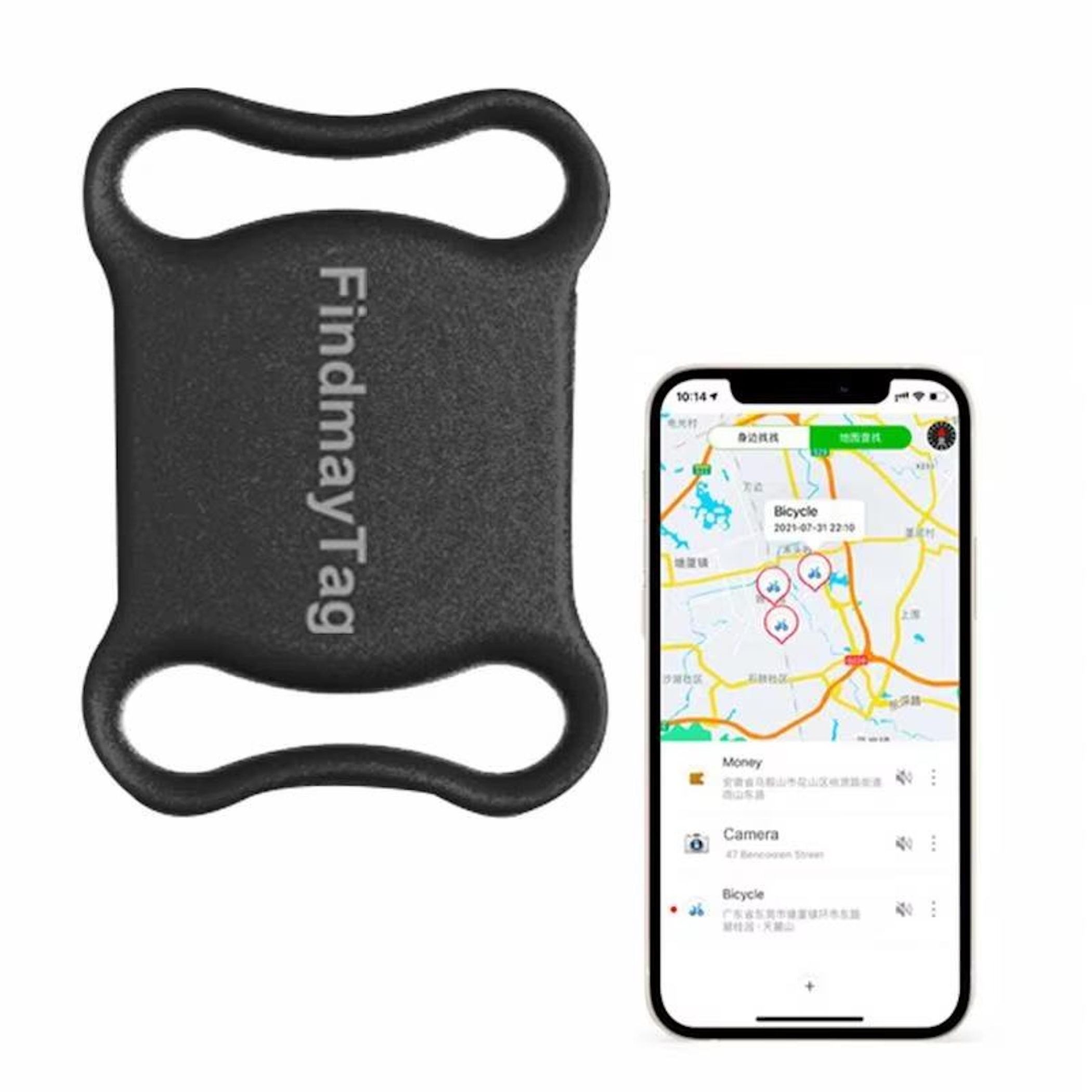 Wigento Wasserdichter GPS Pet Locator für Katzen Hunde Findmytag App Bluetooth Zubehör Drohne (Anti-Loss, Mit Real-Time Tracking, App-Kompatibel)