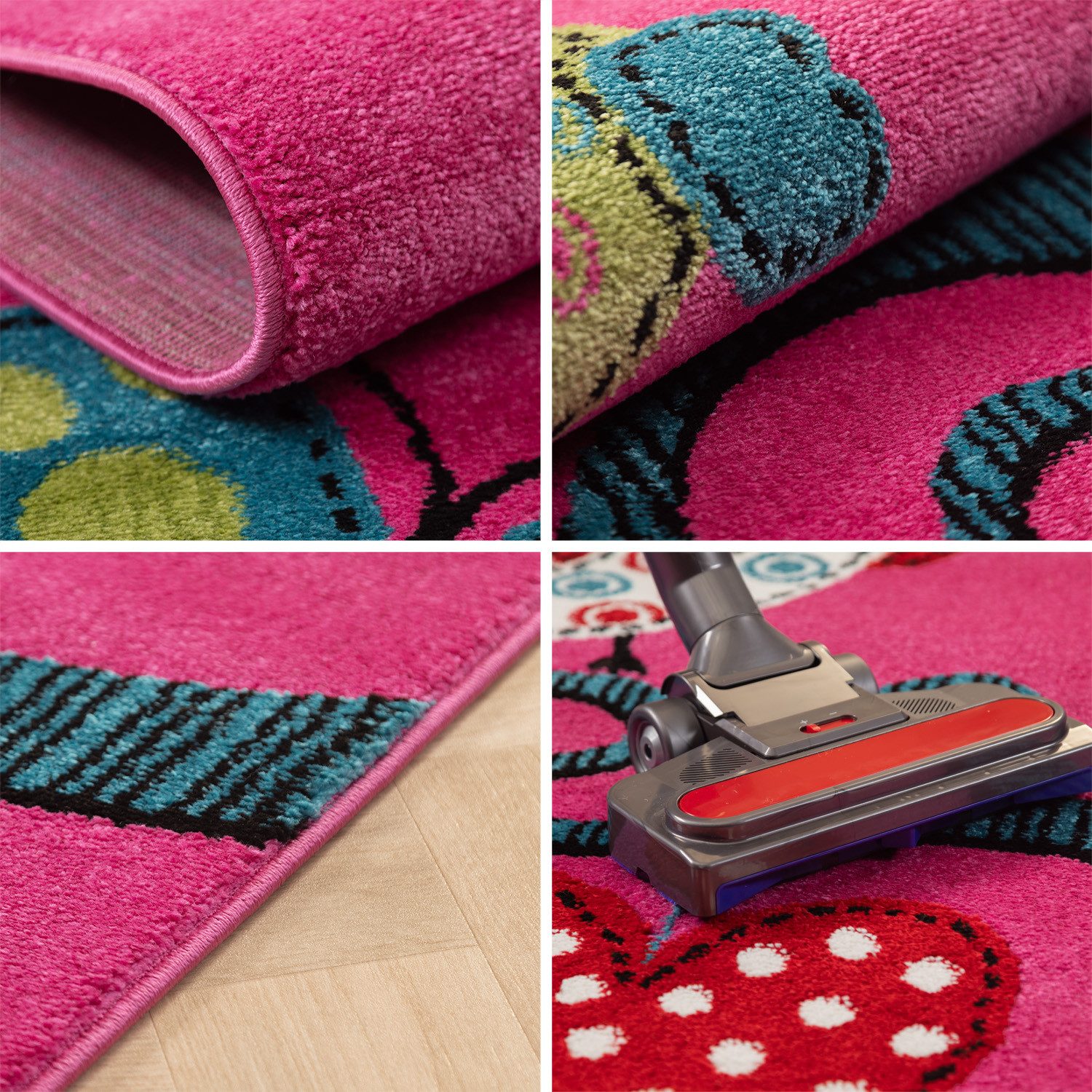 Carpettex Kinderteppich Eulen-Design, Läufer, Höhe: 11 mm, Kinderteppich Eule-Design Baby Teppich Kinderzimmer Pflegeleicht