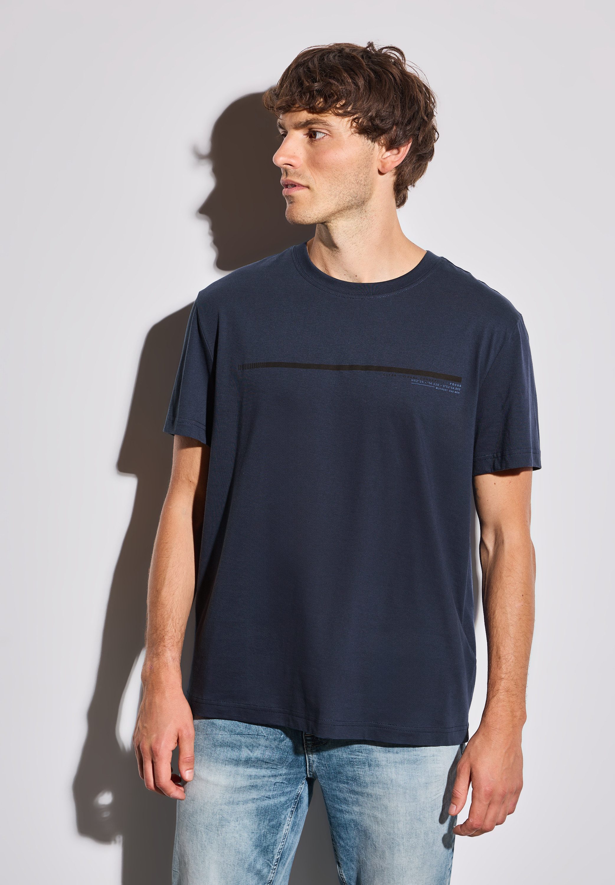 STREET ONE MEN T-Shirt aus reiner Baumwolle