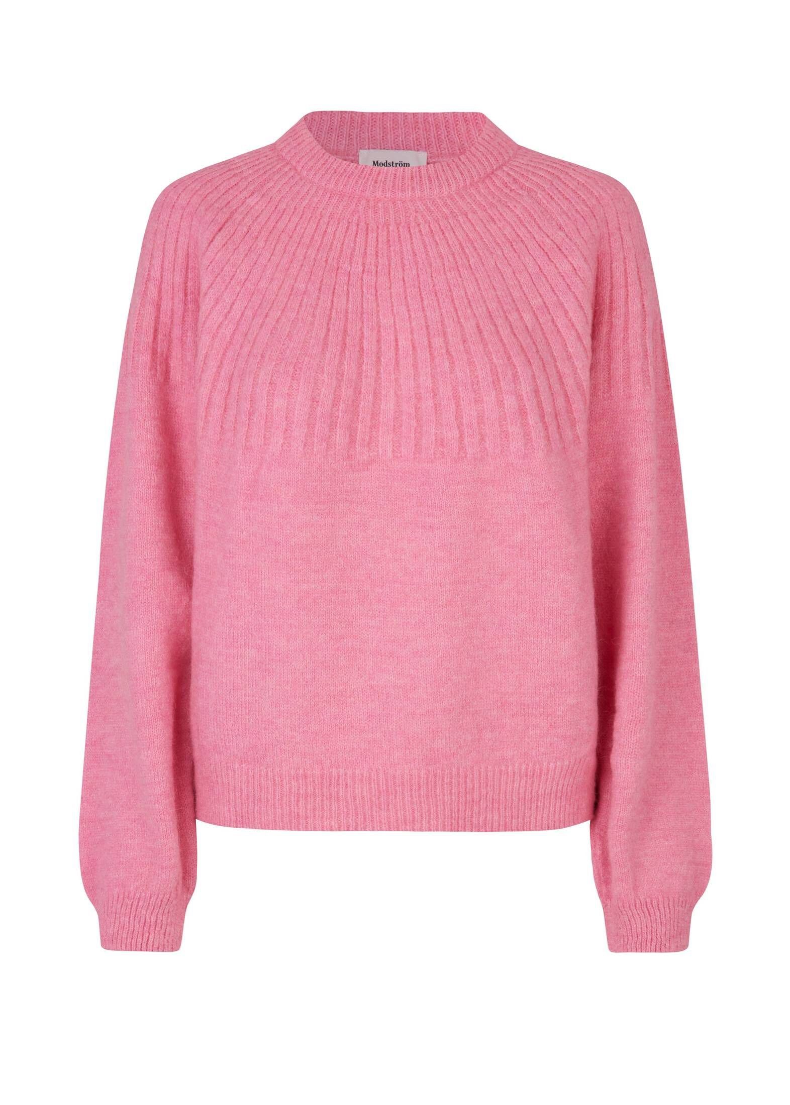 Pullover O-NECK Modström (71) TRUCE Damen T-Shirt pink (1-tlg)