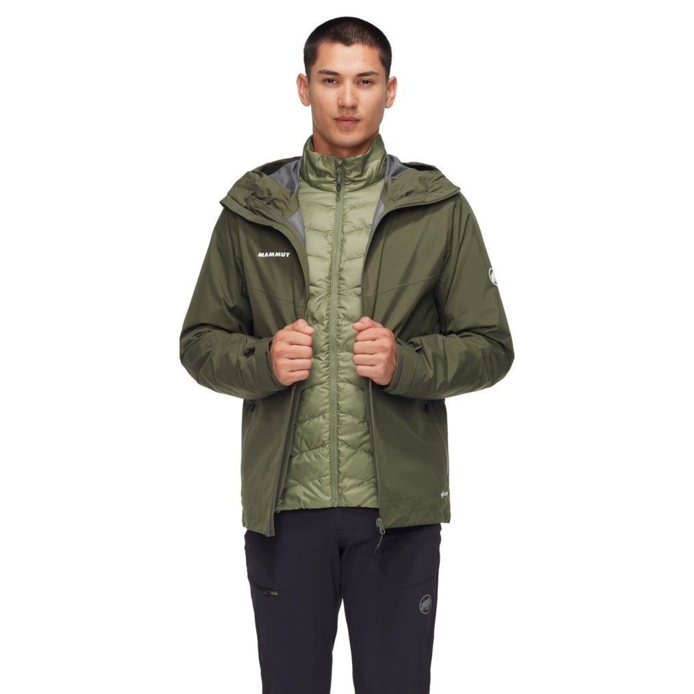 Mammut Winterjacke Convey 3in1 Hardshell (wasserdicht, leicht) 2024 dunkelgrün Herren