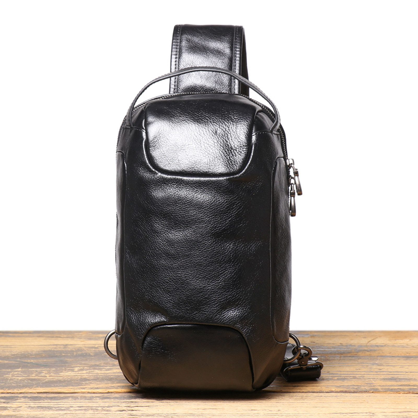 Umhängetasche Herren Leder Crossbody Sling Tasche Klein Schultertasche Rucksack