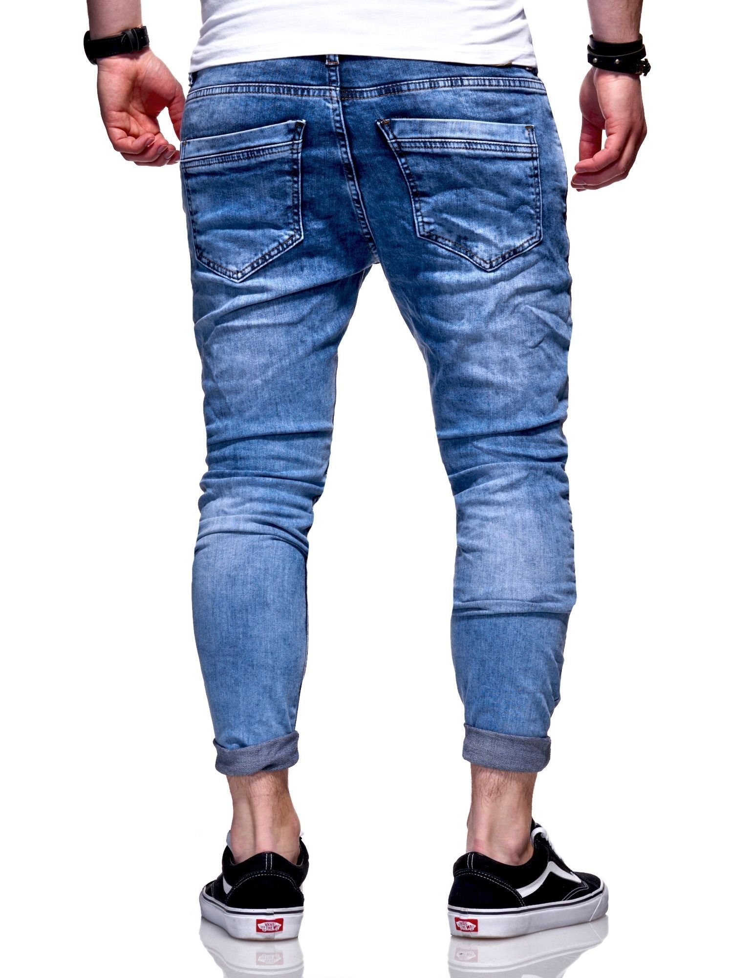 behype PHARREL Slim-fit-Jeans mit Reißverschluss-Elementen coolen