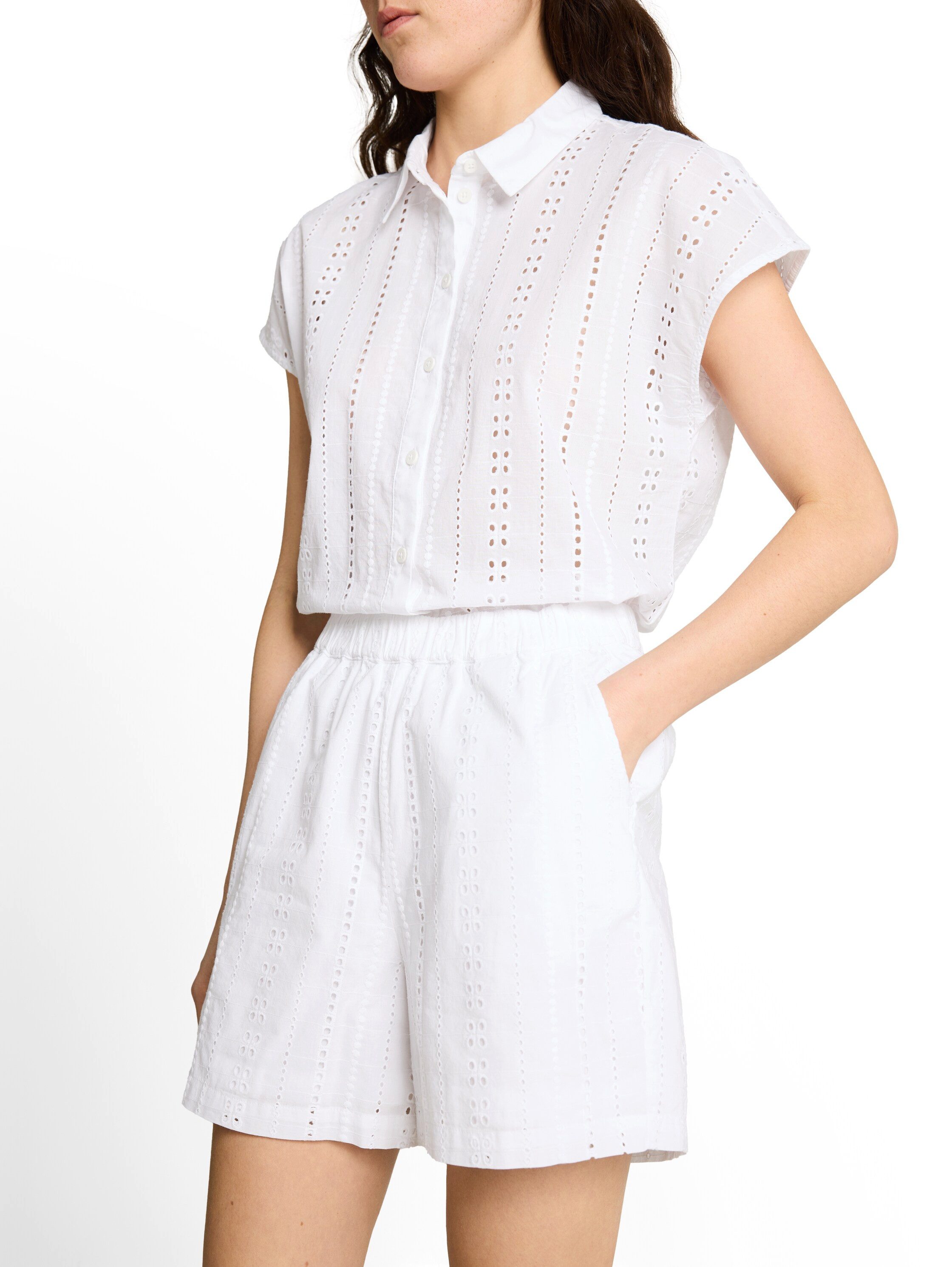 TOM TAILOR Denim Webshorts Sommershorts mit Häkeldetails
