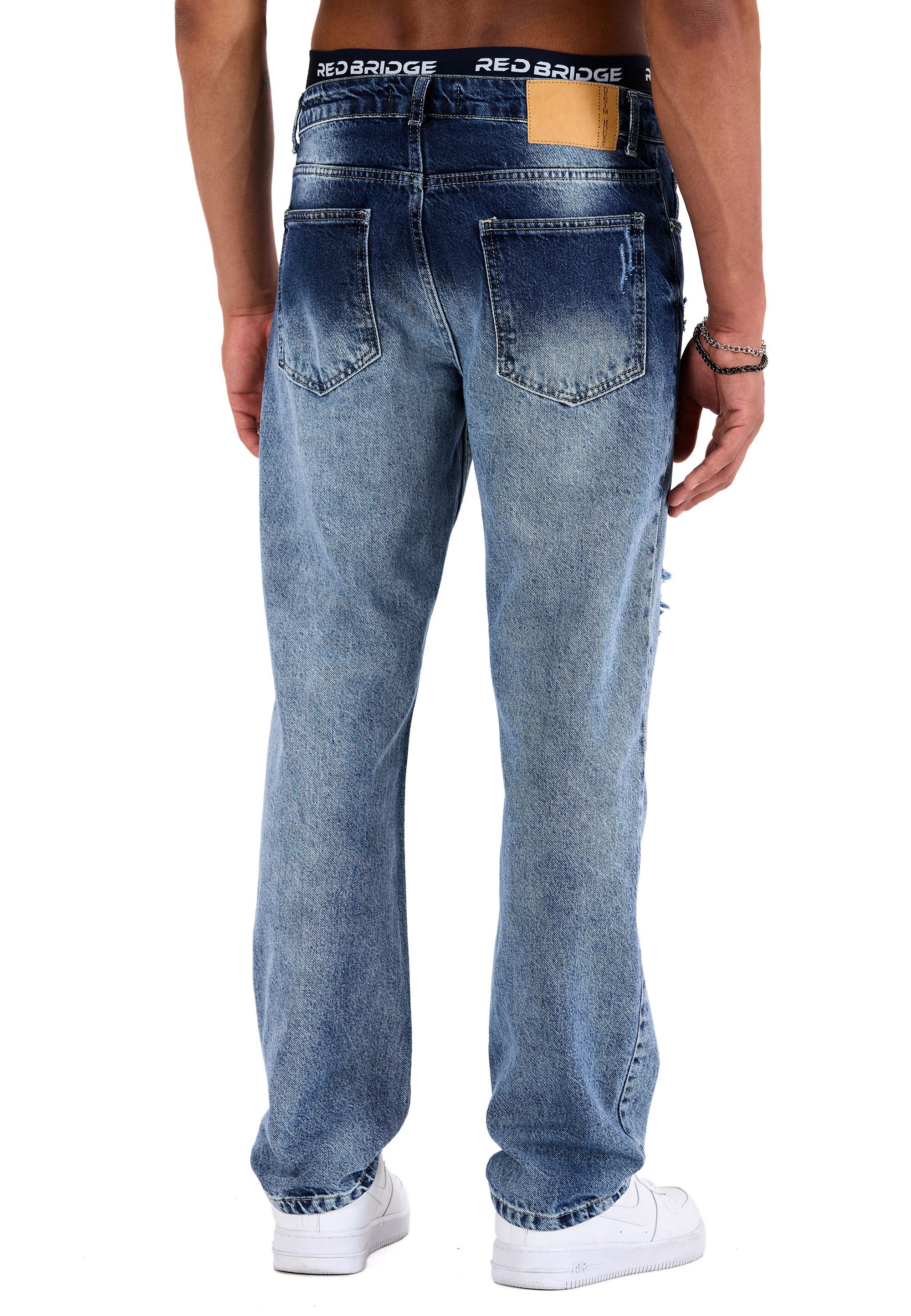 RedBridge Destroyed-Jeans by Denim House Denim Hose mit geradem Bein Vintage Look, gerade Passform