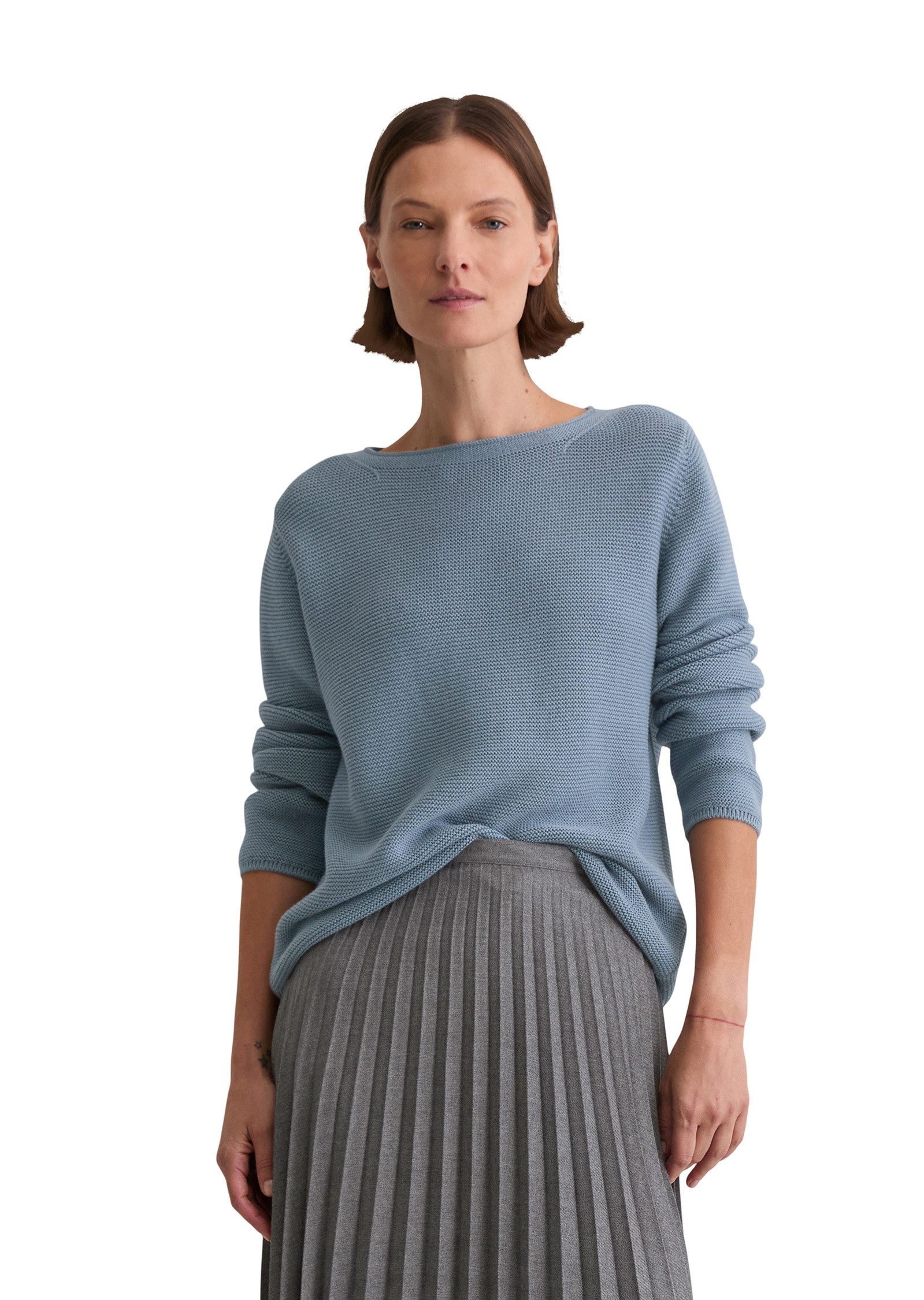Marc O'Polo Rundhalspullover aus Organic Cotton günstig online kaufen