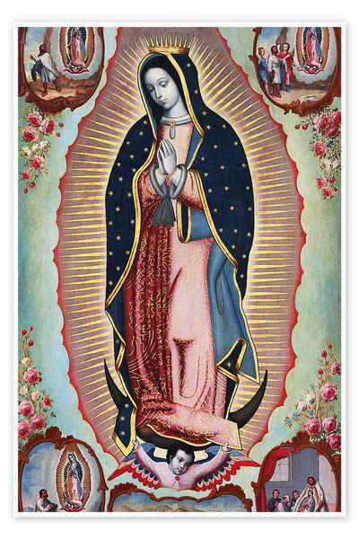 Posterlounge Poster Nicolas Enriquez, Jungfrau von Guadalupe, Malerei